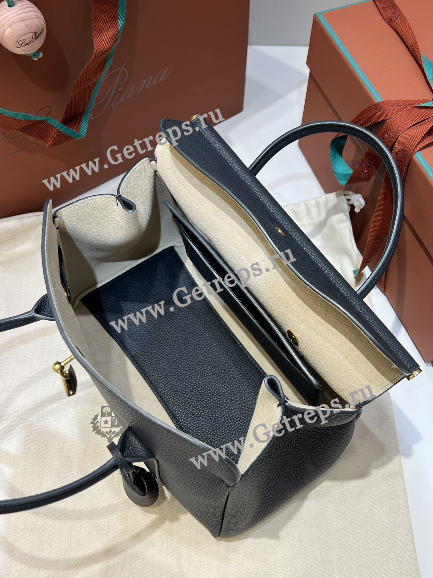 Loro Piana Loom Bag L25 Grained Calfskin-7