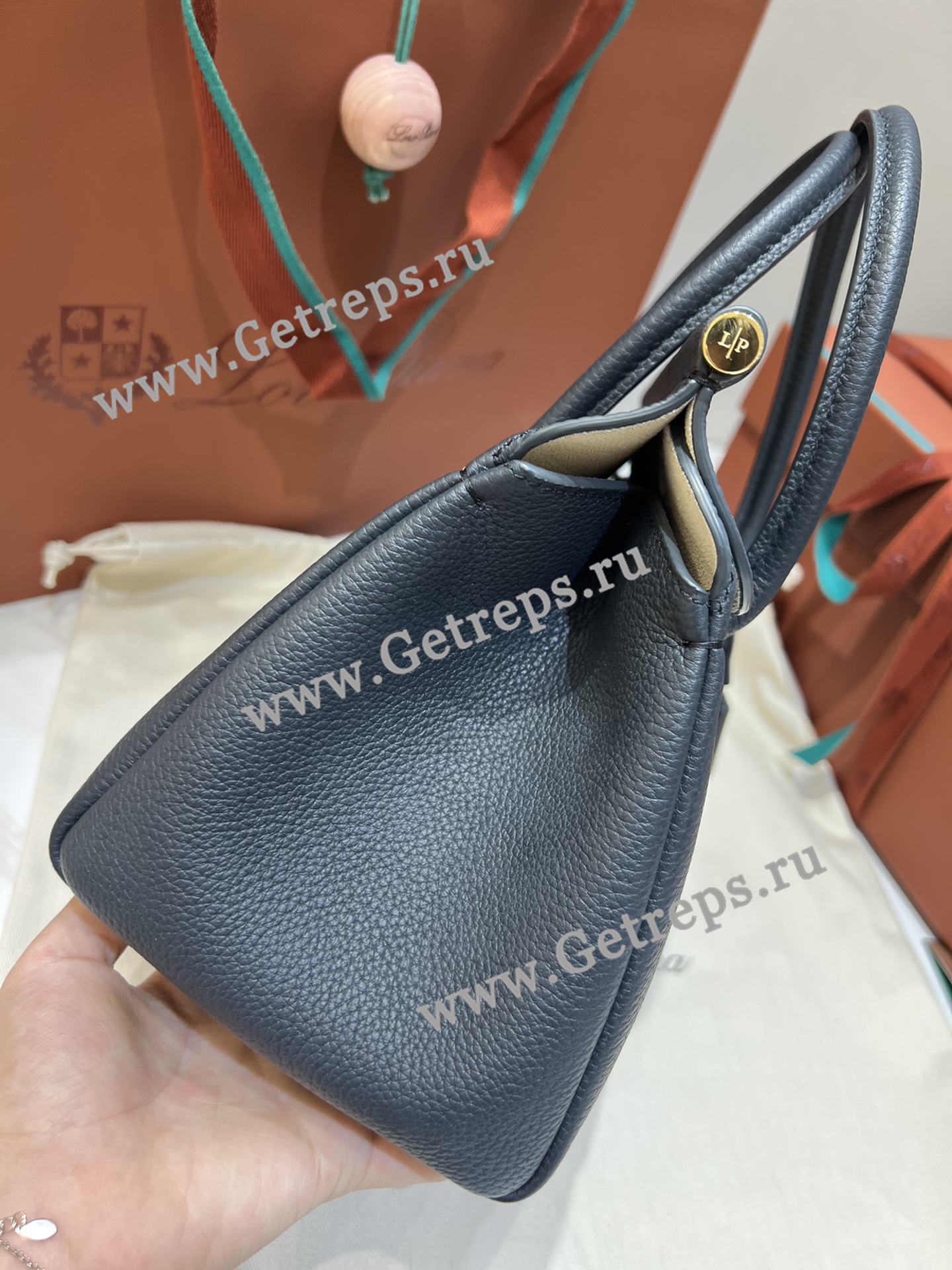 Loro Piana Loom Bag L25 Grained Calfskin-7