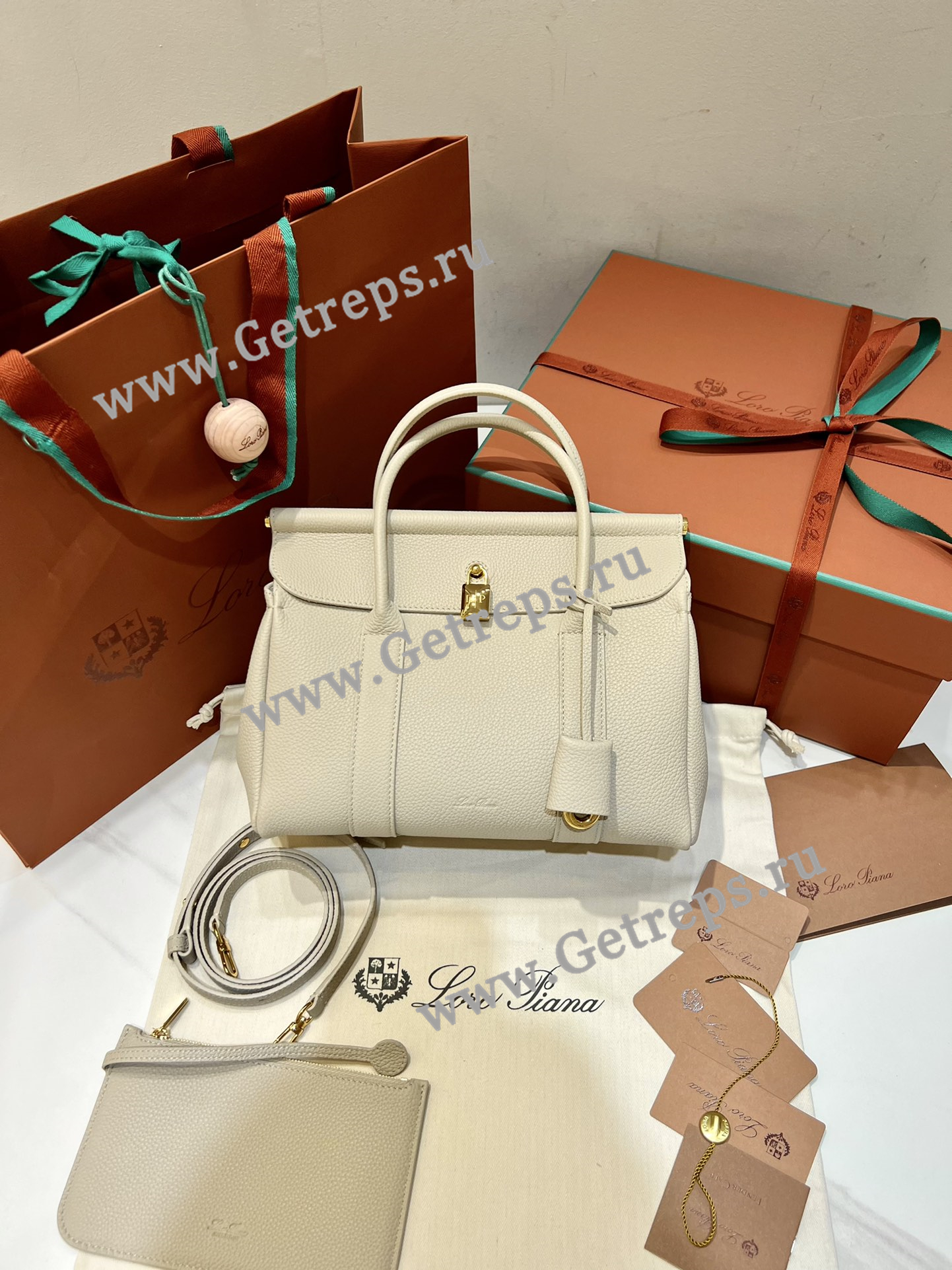 Loro Piana Loom Bag L25 Grained Calfskin-8