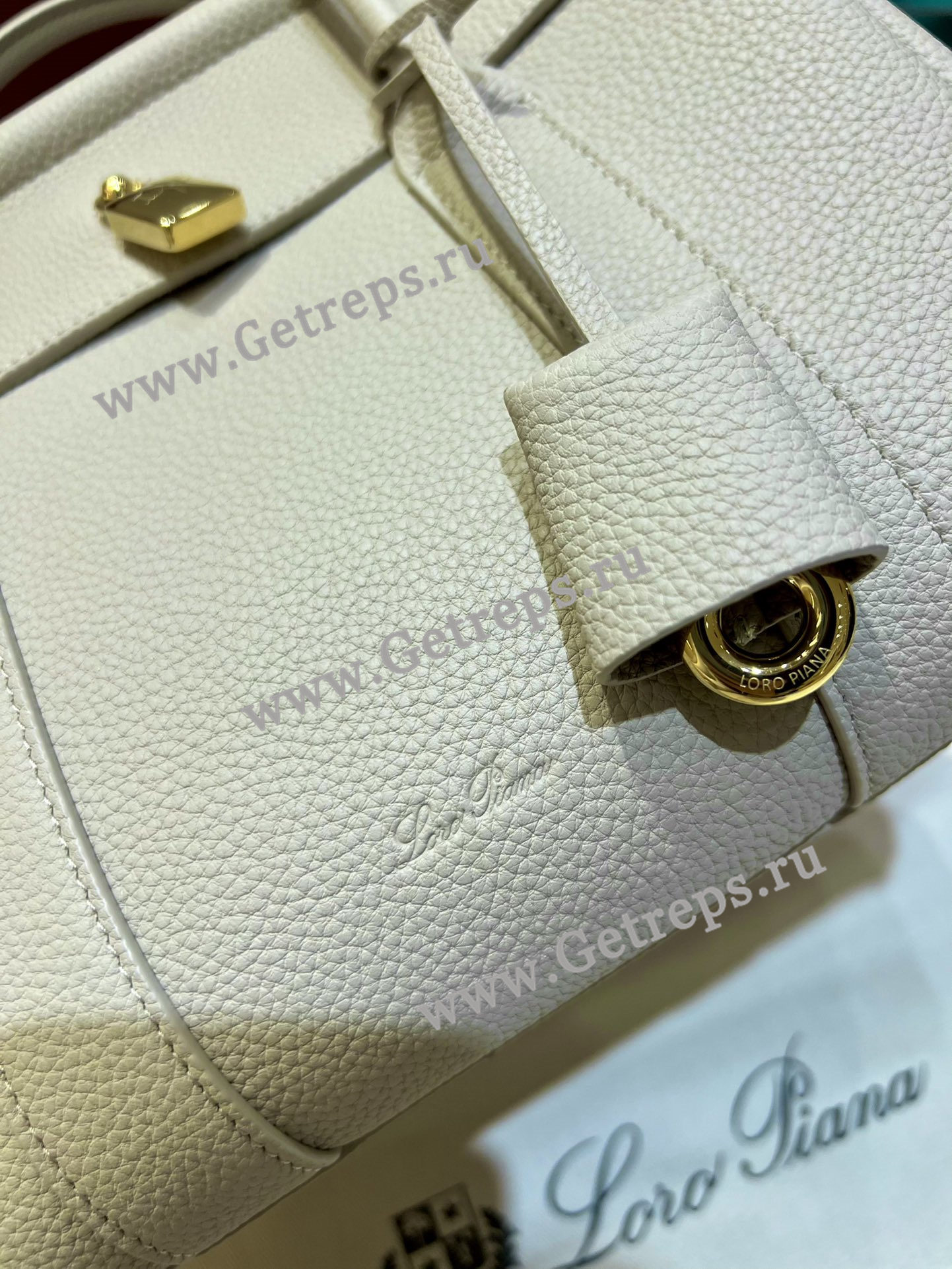 Loro Piana Loom Bag L25 Grained Calfskin-8