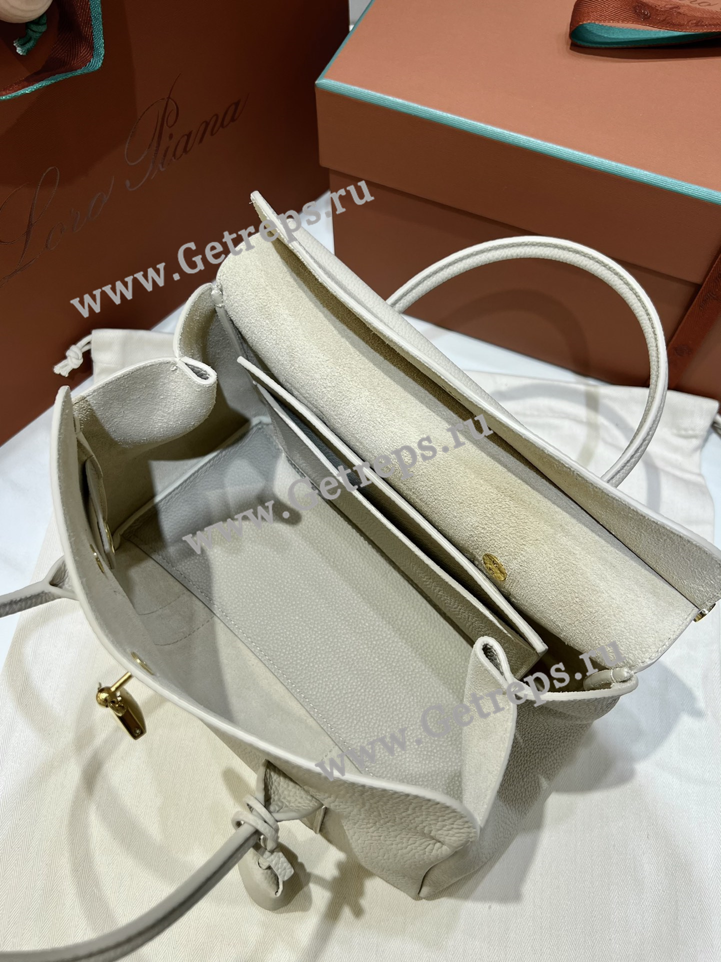 Loro Piana Loom Bag L25 Grained Calfskin-8