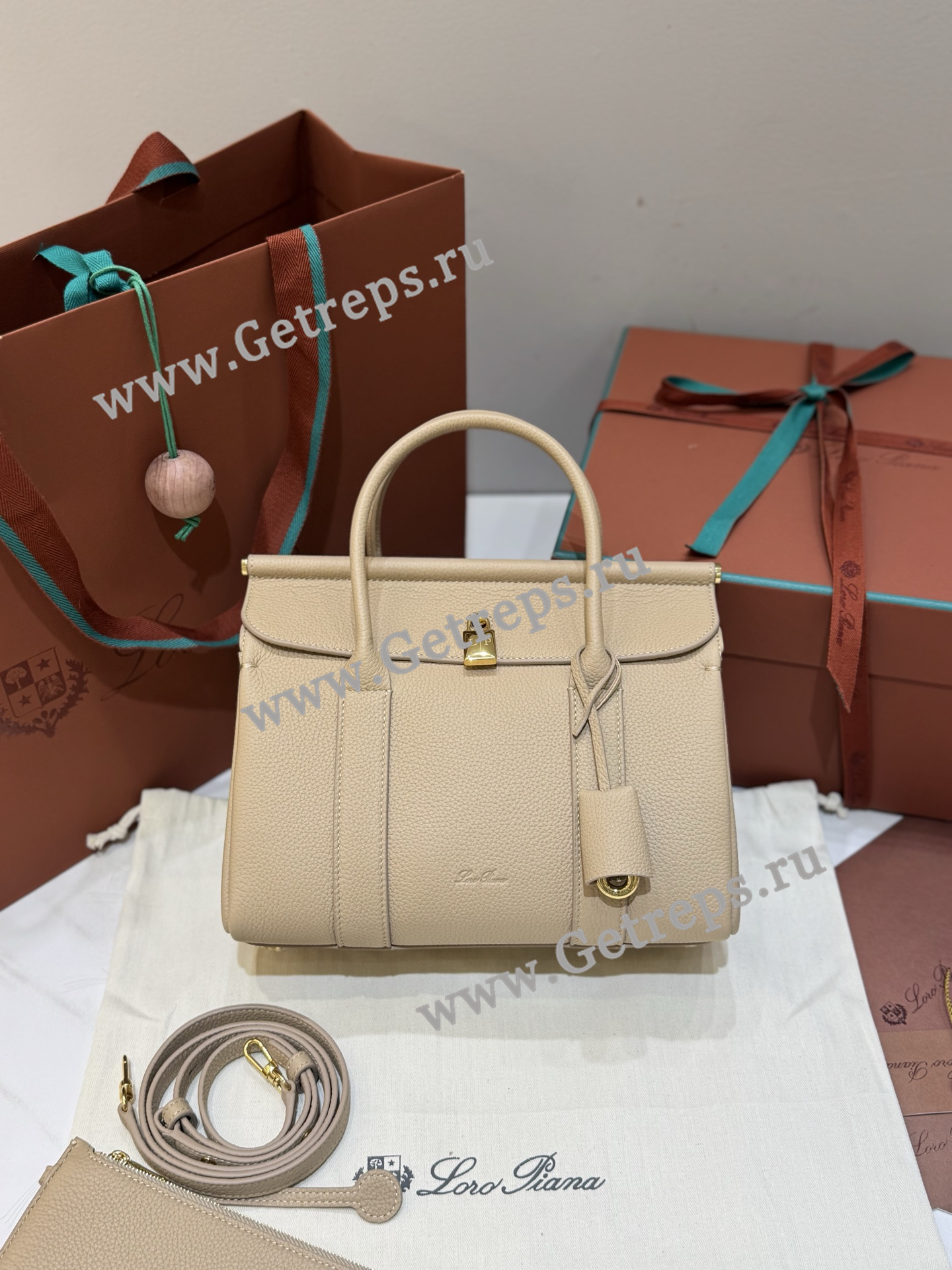 Loro Piana Loom Bag L25 Grained Calfskin