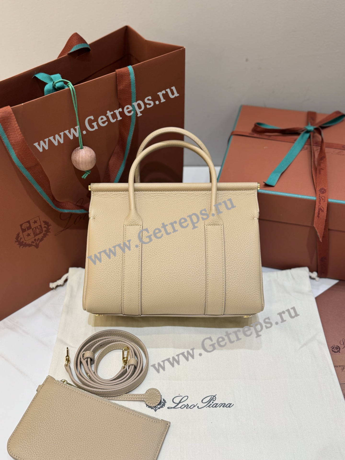 Loro Piana Loom Bag L25 Grained Calfskin