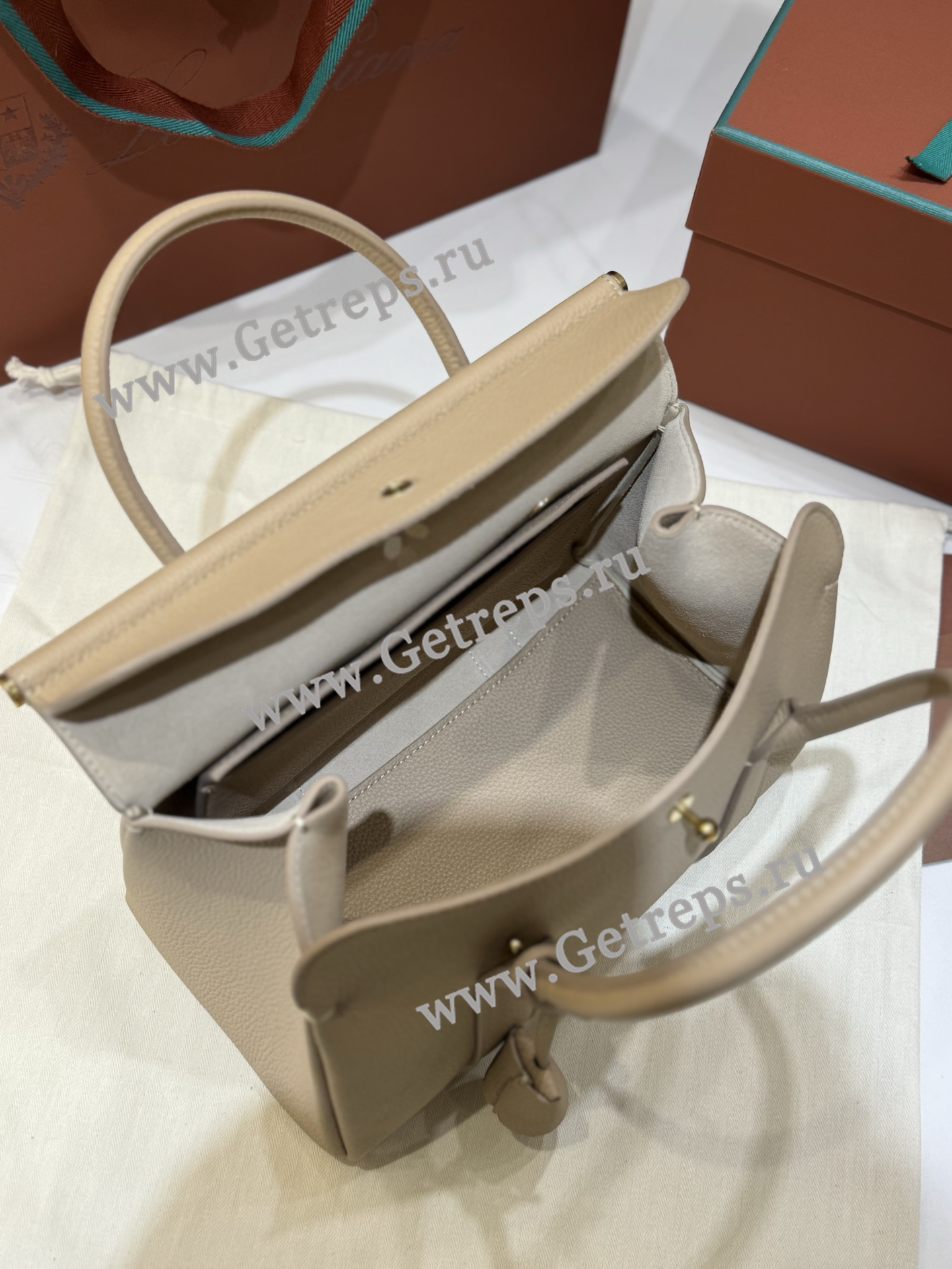 Loro Piana Loom Bag L25 Grained Calfskin