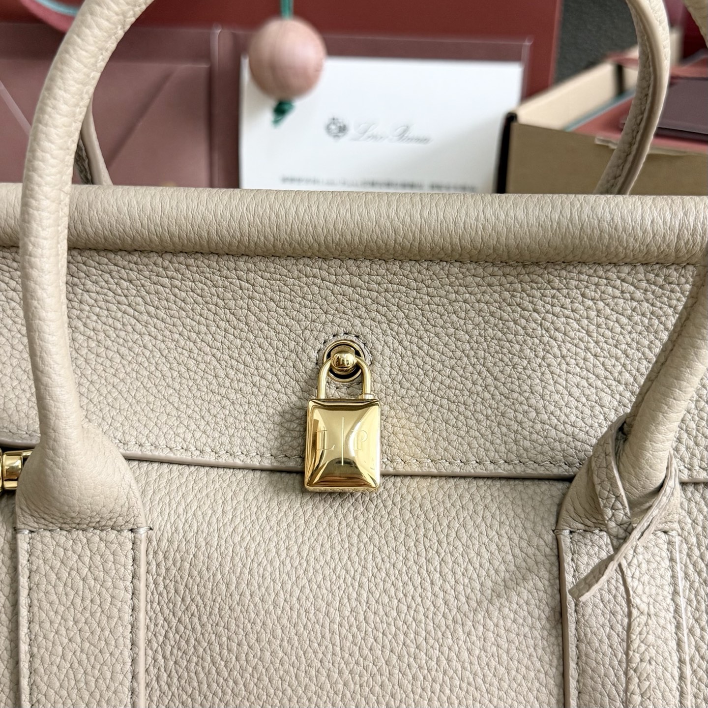 Loro Piana Loom Bag L25 Light Travertine