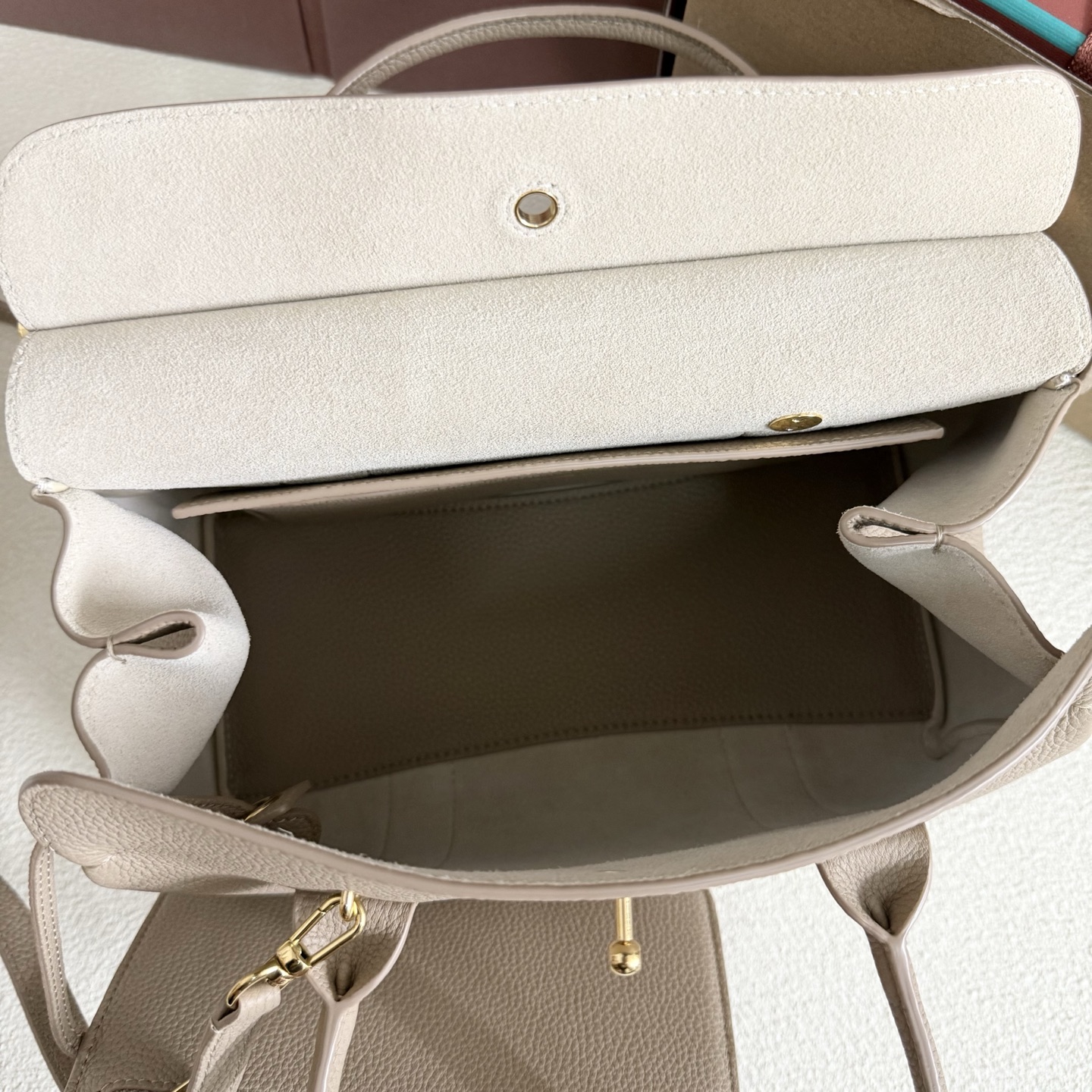 Loro Piana Loom Bag L25 Light Travertine