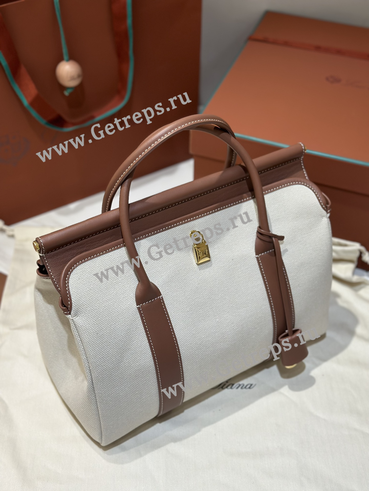 Loro Piana Loom Bag L32 Cotton Linen-11