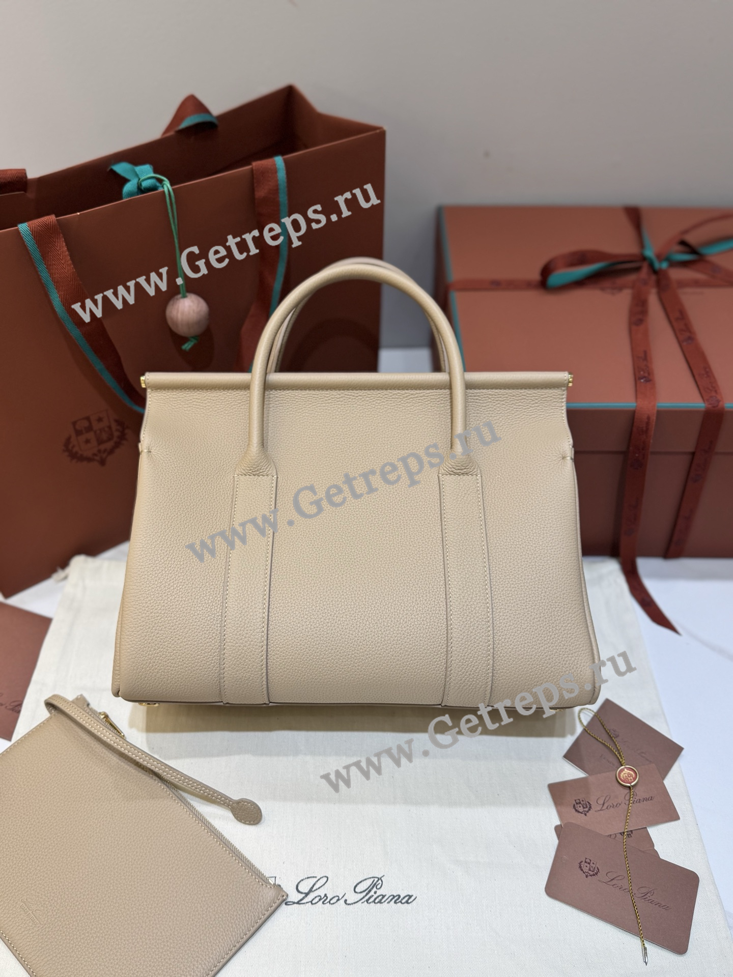 Loro Piana Loom Bag L32 Grained Calfskin-10