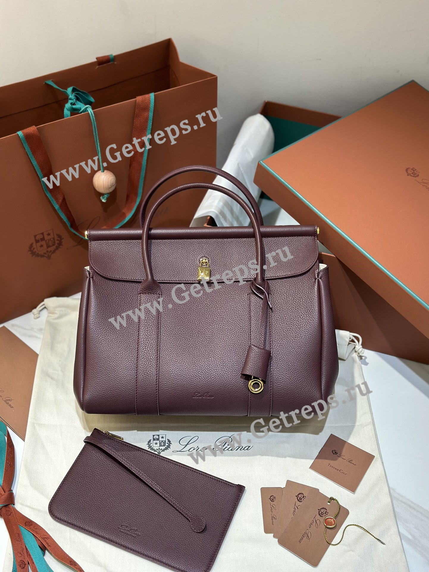 Loro Piana Loom Bag L32 Grained Calfskin-3