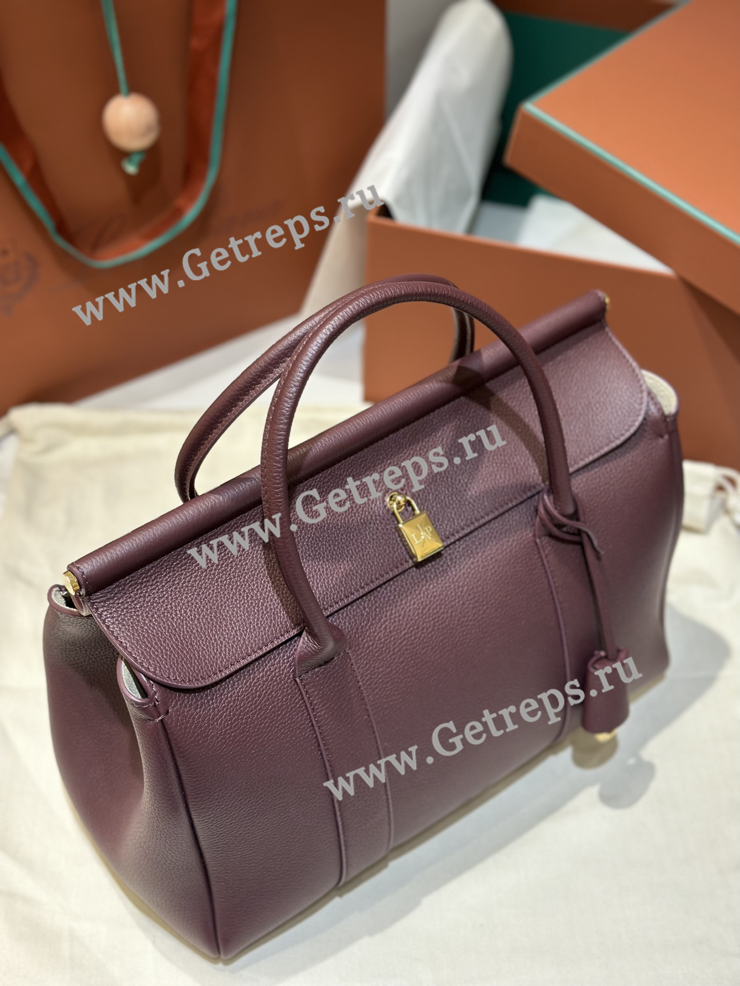 Loro Piana Loom Bag L32 Grained Calfskin-3