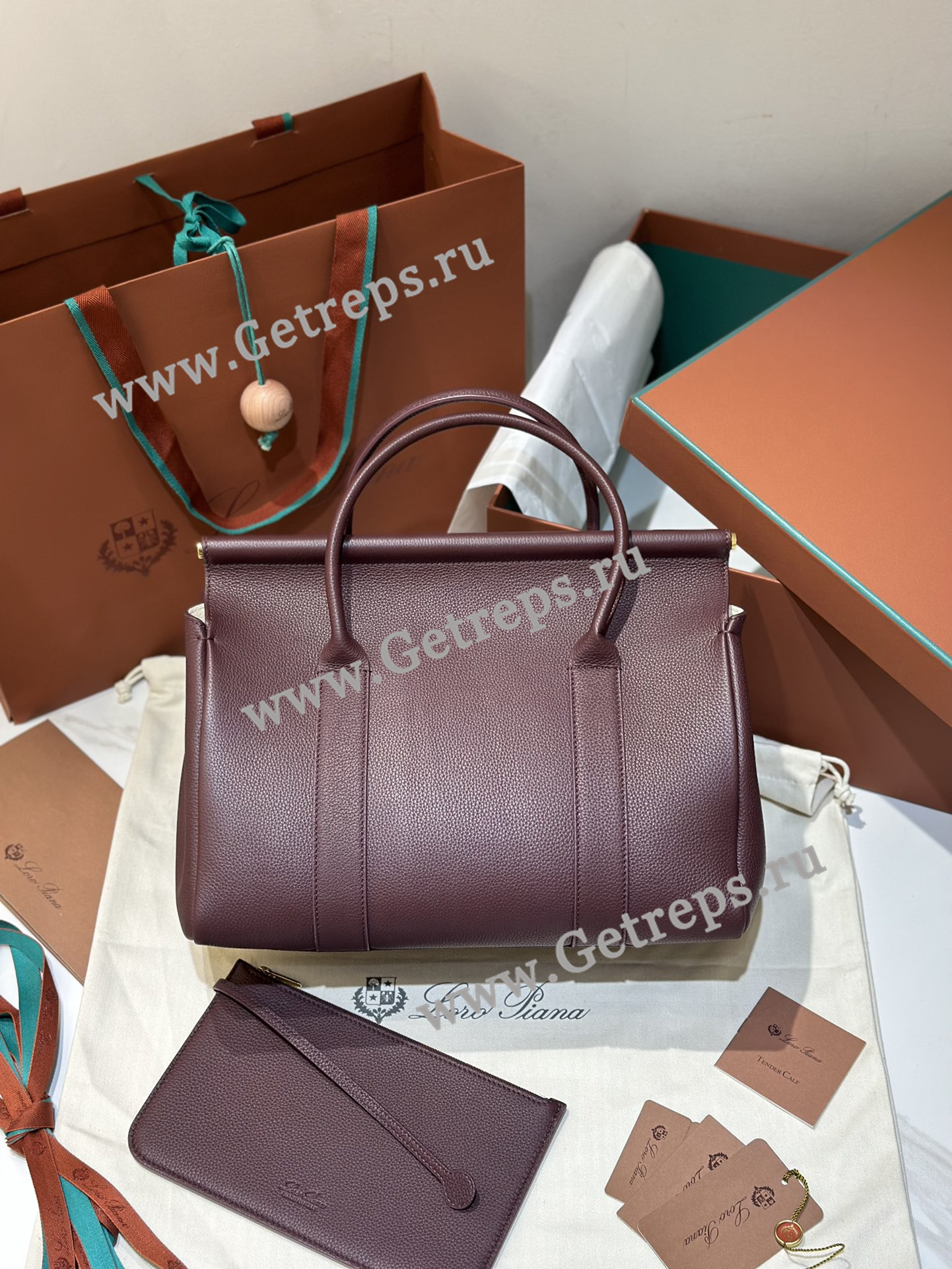 Loro Piana Loom Bag L32 Grained Calfskin-3