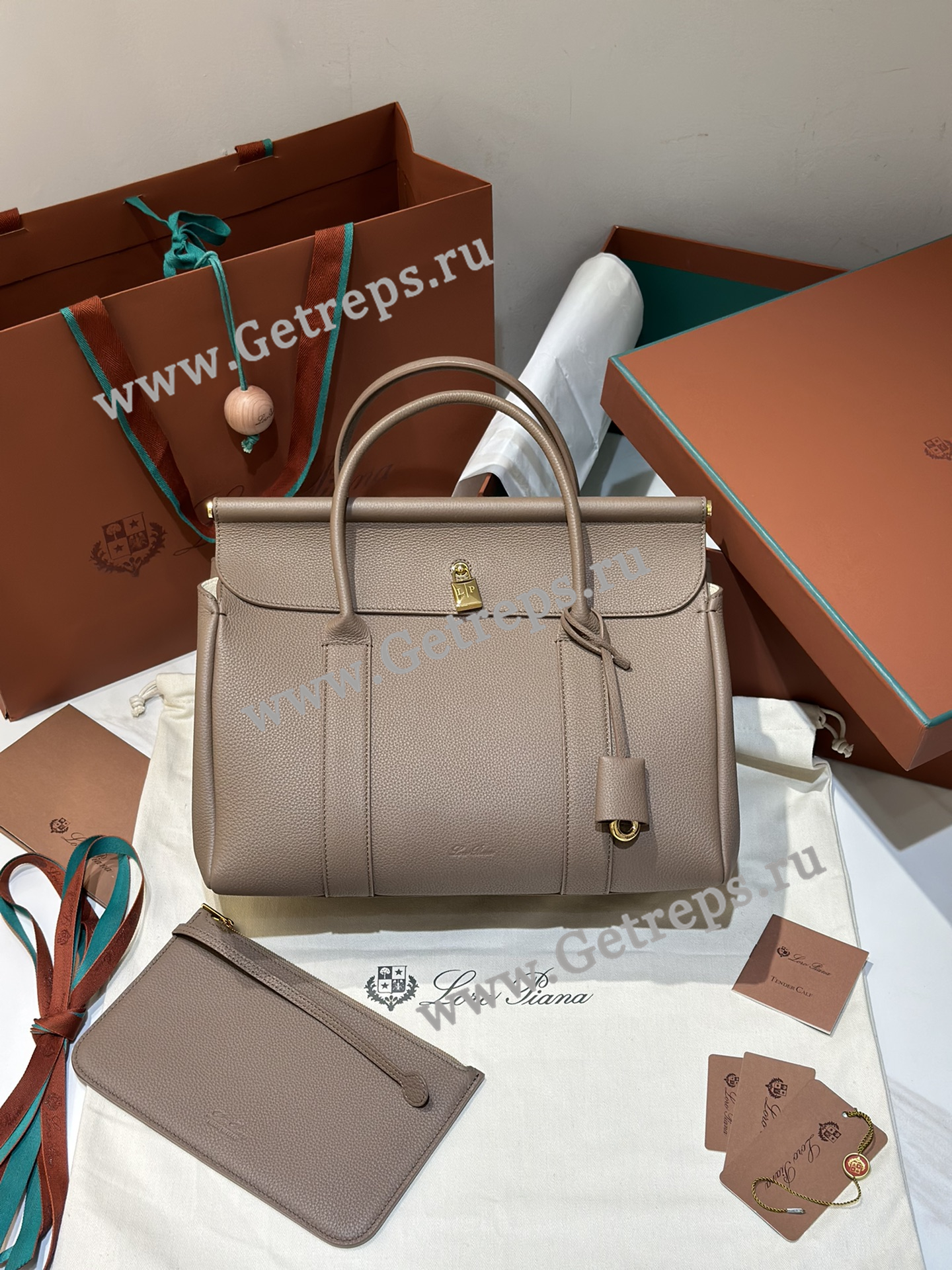 Loro Piana Loom Bag L32 Grained Calfskin-4