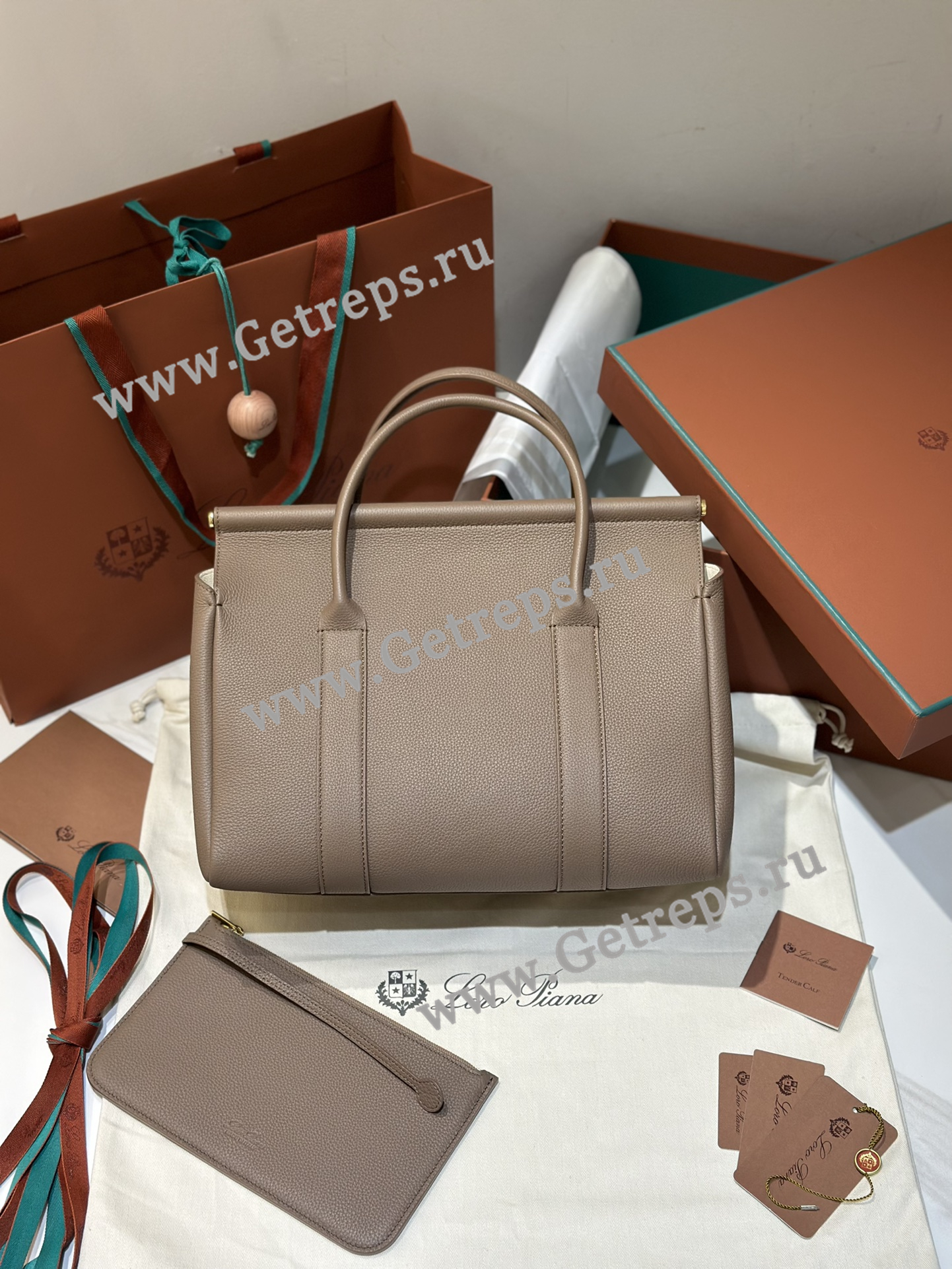 Loro Piana Loom Bag L32 Grained Calfskin-4