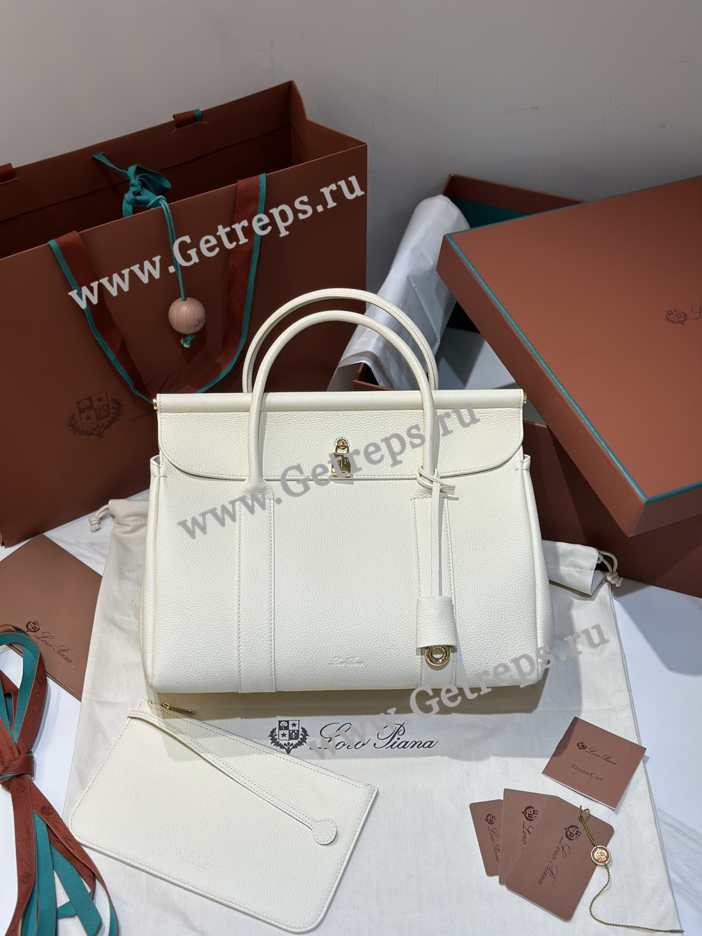 Loro Piana Loom Bag L32 Grained Calfskin-5