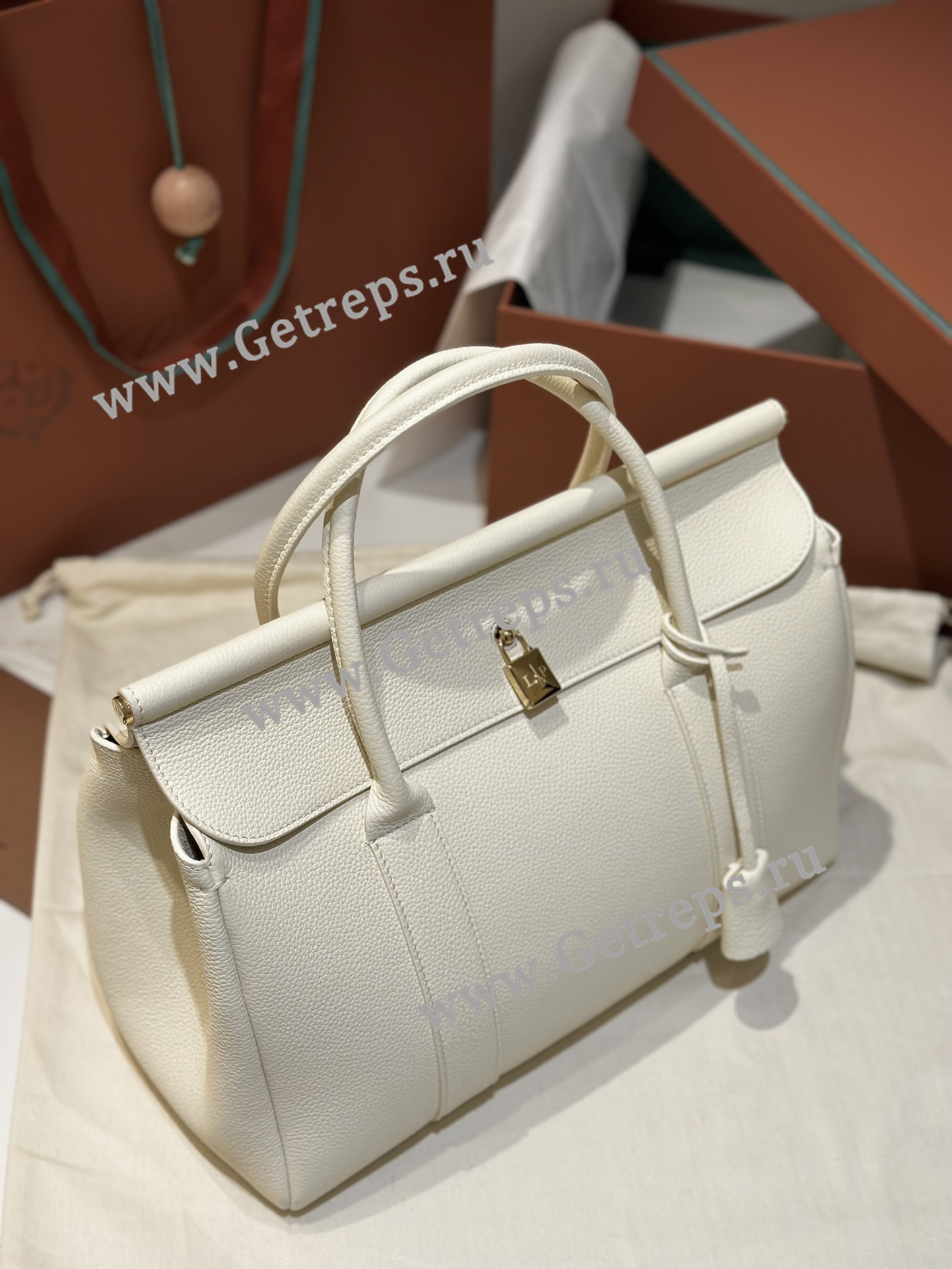 Loro Piana Loom Bag L32 Grained Calfskin-5