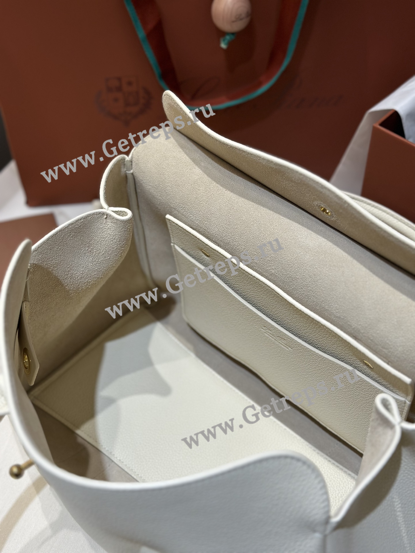 Loro Piana Loom Bag L32 Grained Calfskin-5