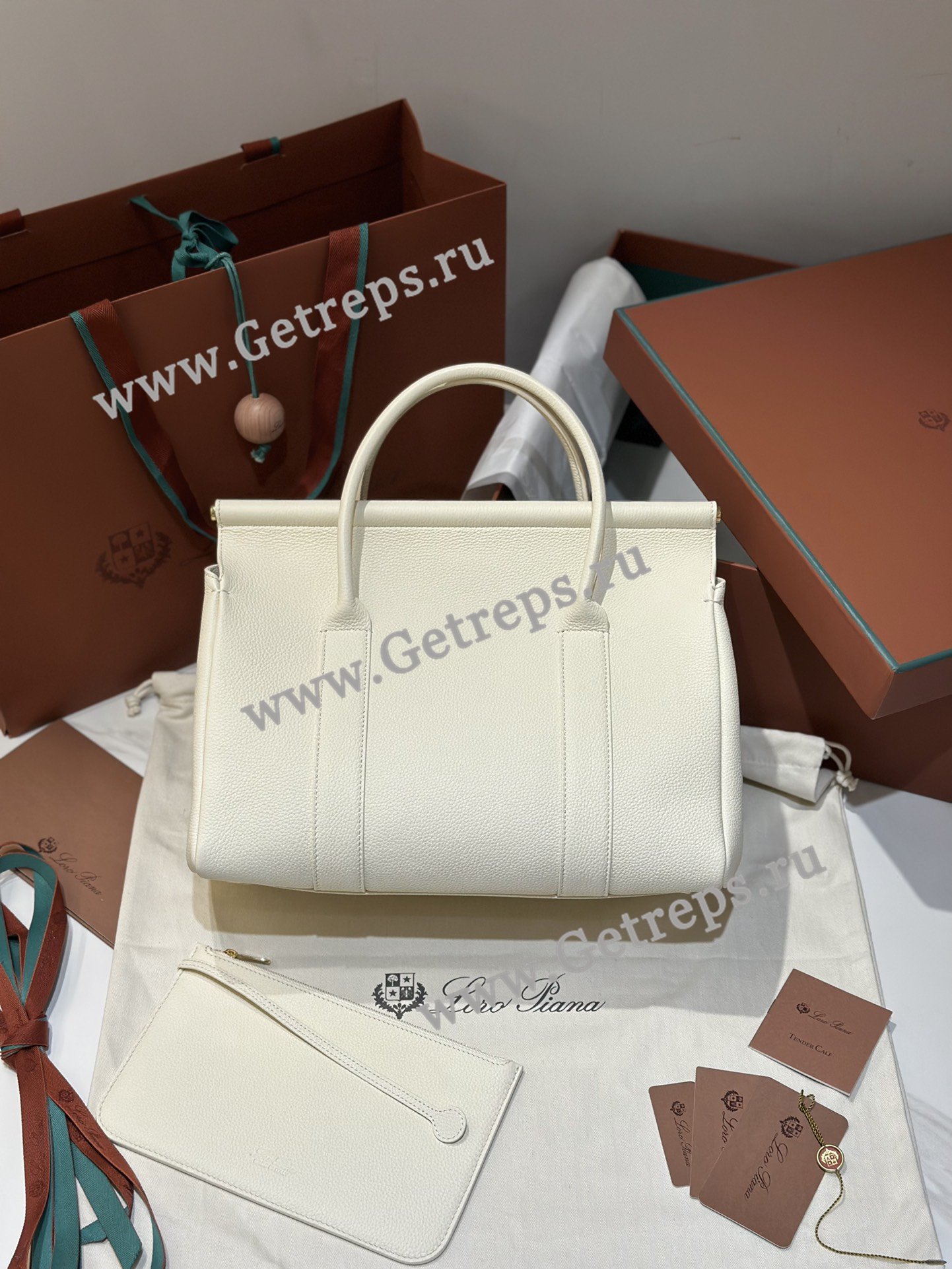 Loro Piana Loom Bag L32 Grained Calfskin-5