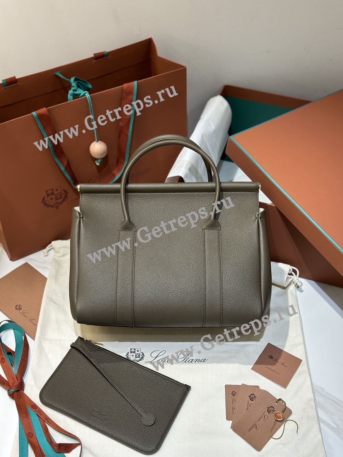 Loro Piana Loom Bag L32 Grained Calfskin-6