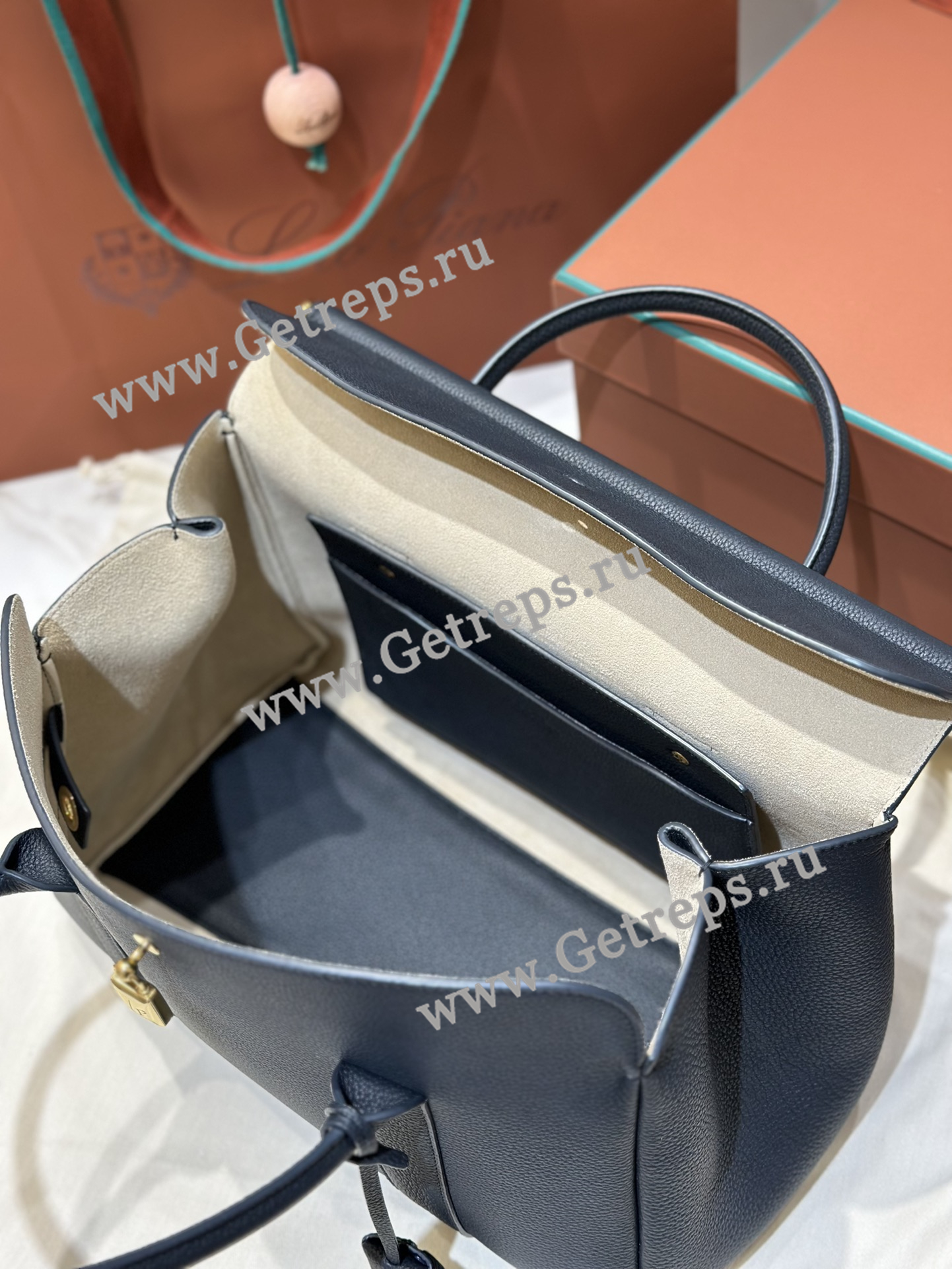 Loro Piana Loom Bag L32 Grained Calfskin-7