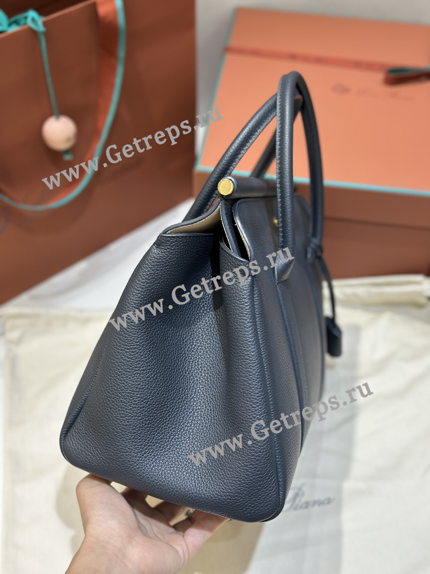 Loro Piana Loom Bag L32 Grained Calfskin-7