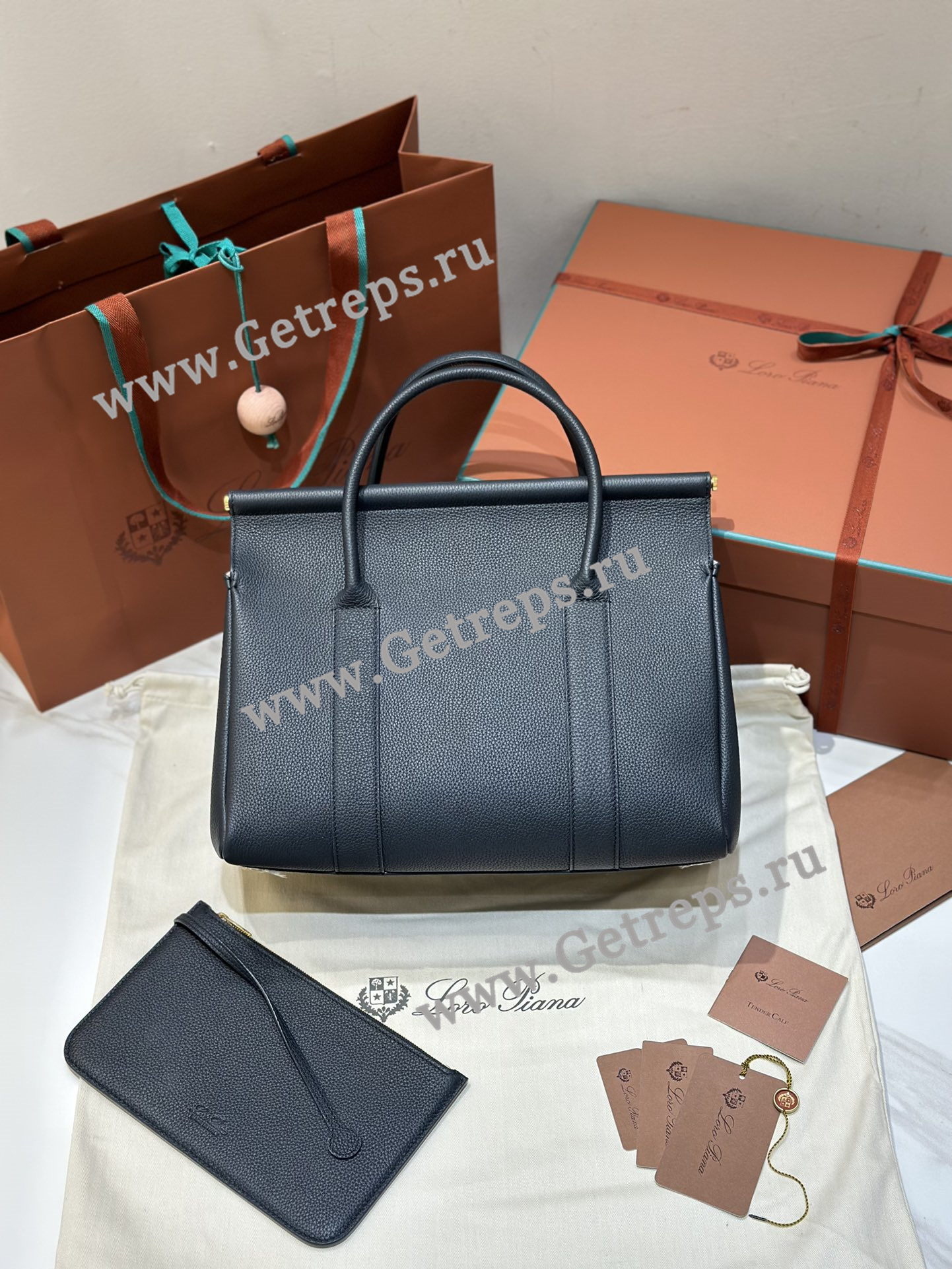 Loro Piana Loom Bag L32 Grained Calfskin-7