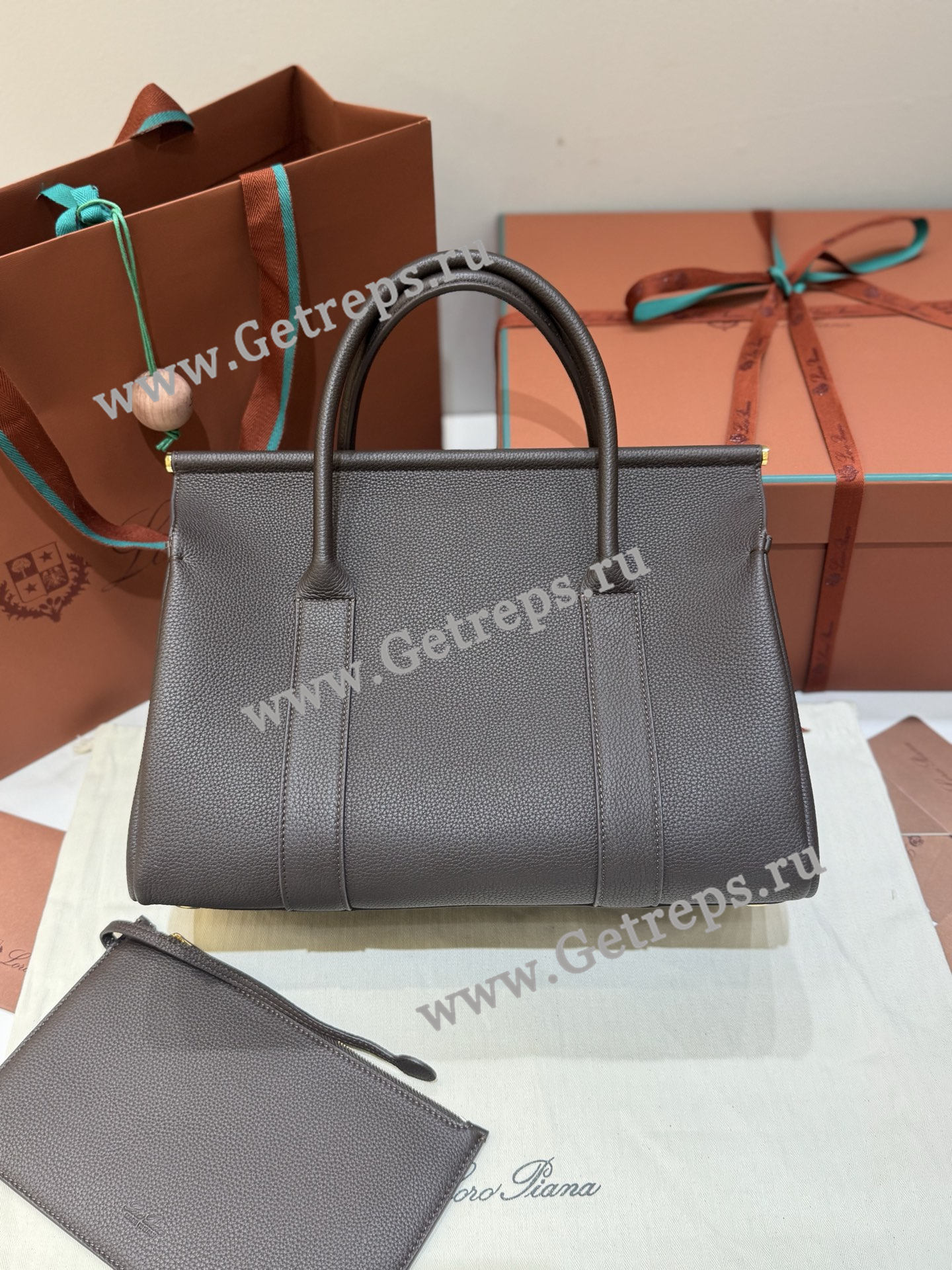 Loro Piana Loom Bag L32 Grained Calfskin-8