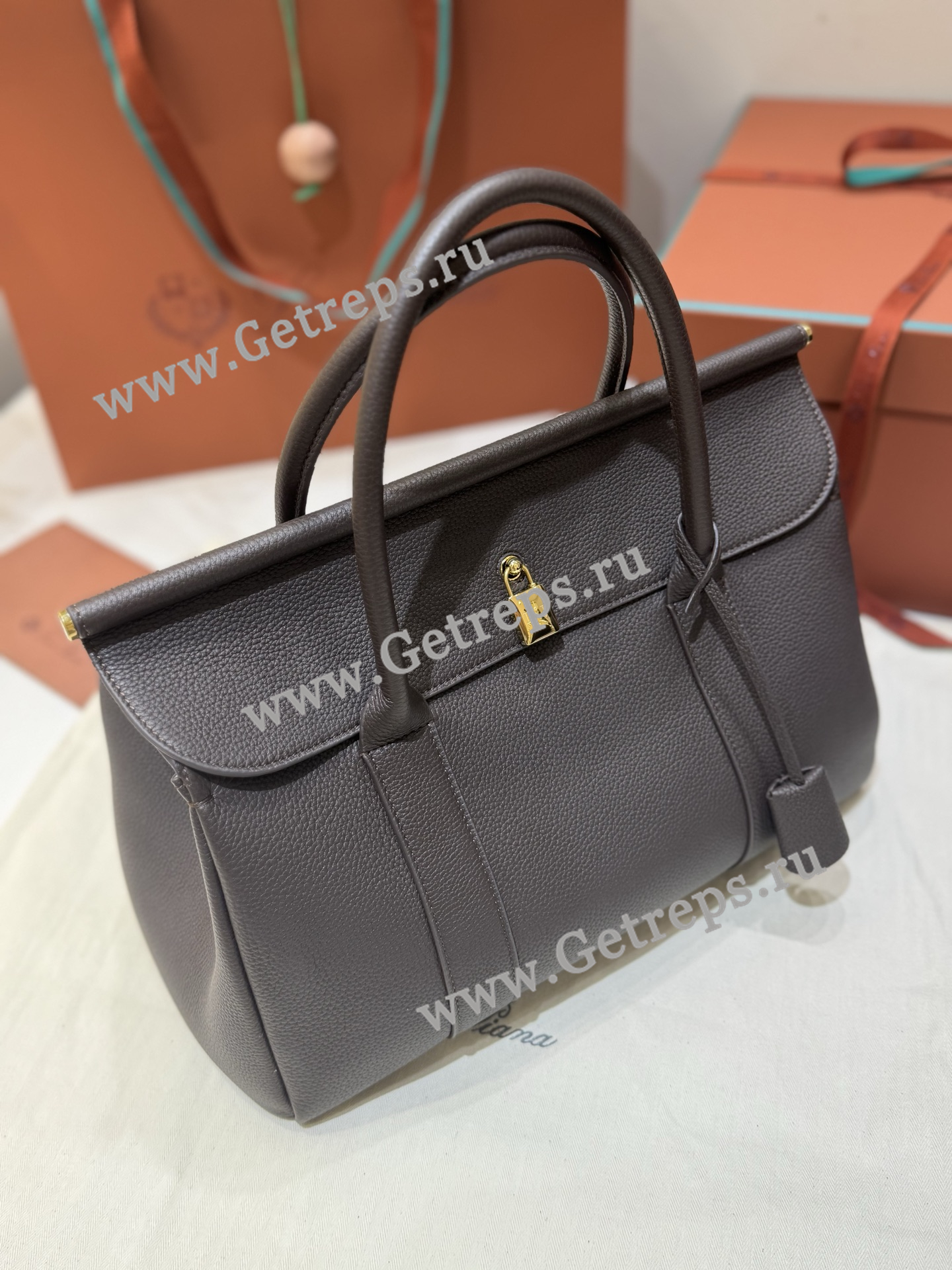 Loro Piana Loom Bag L32 Grained Calfskin-8