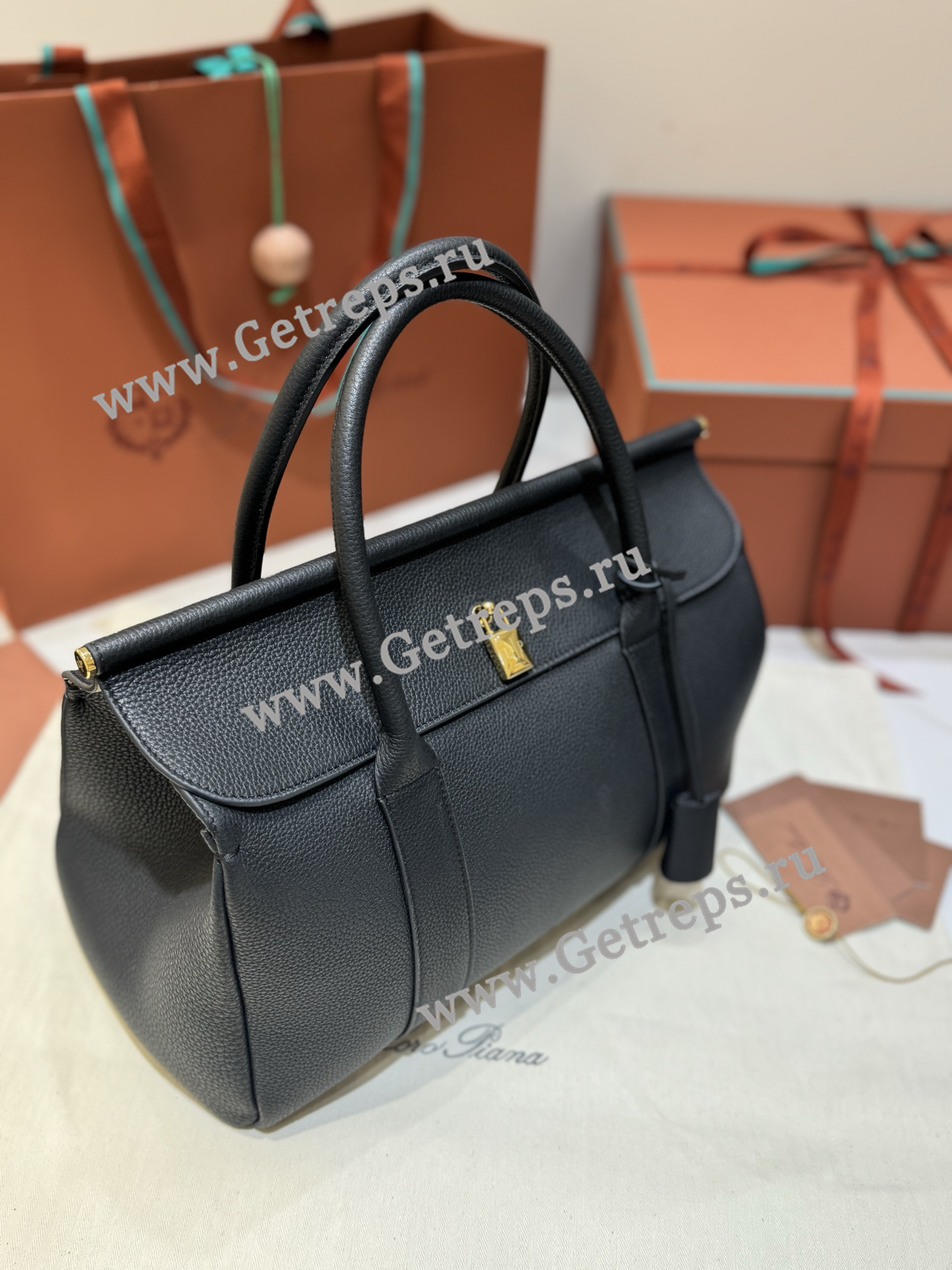 Loro Piana Loom Bag L32 Grained Calfskin-9