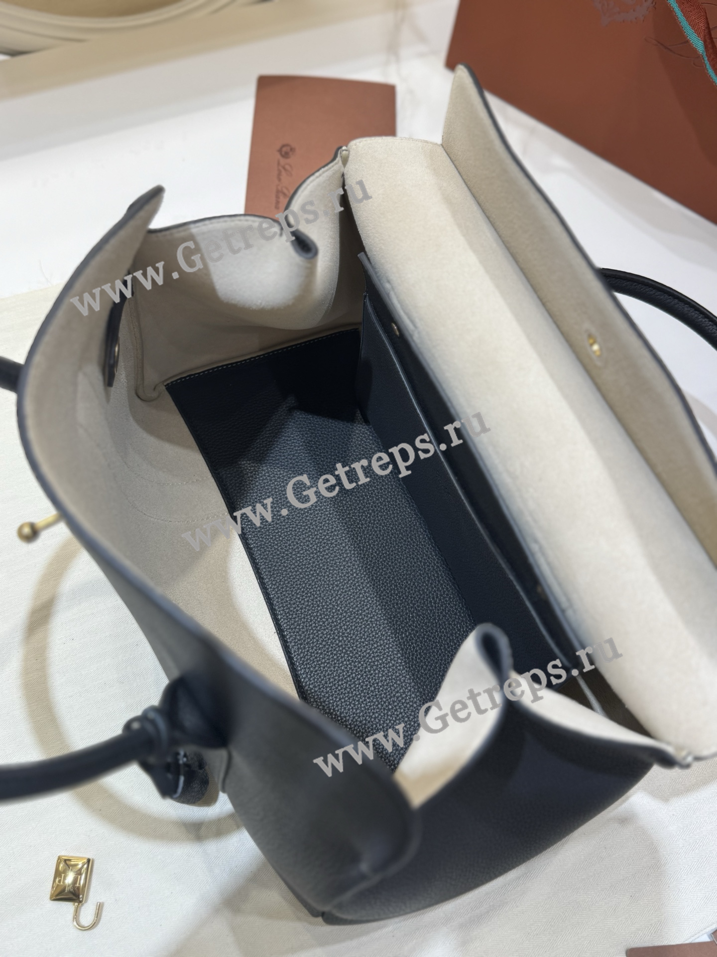 Loro Piana Loom Bag L32 Grained Calfskin-9