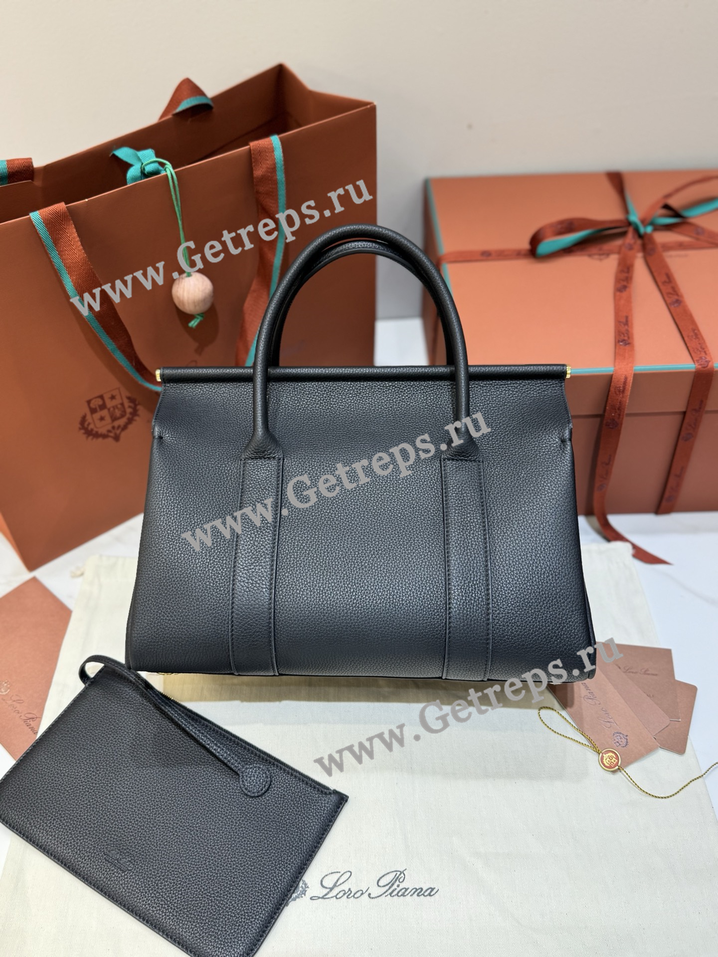 Loro Piana Loom Bag L32 Grained Calfskin-9