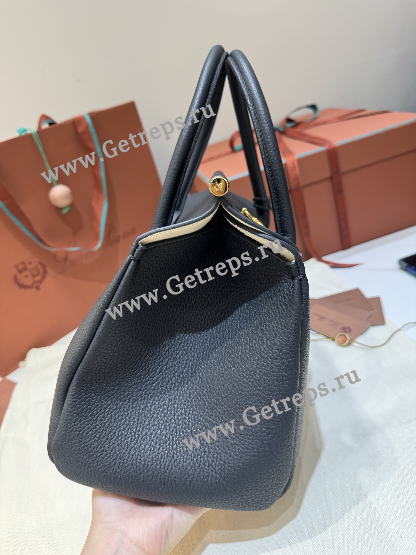 Loro Piana Loom Bag L32 Grained Calfskin-9