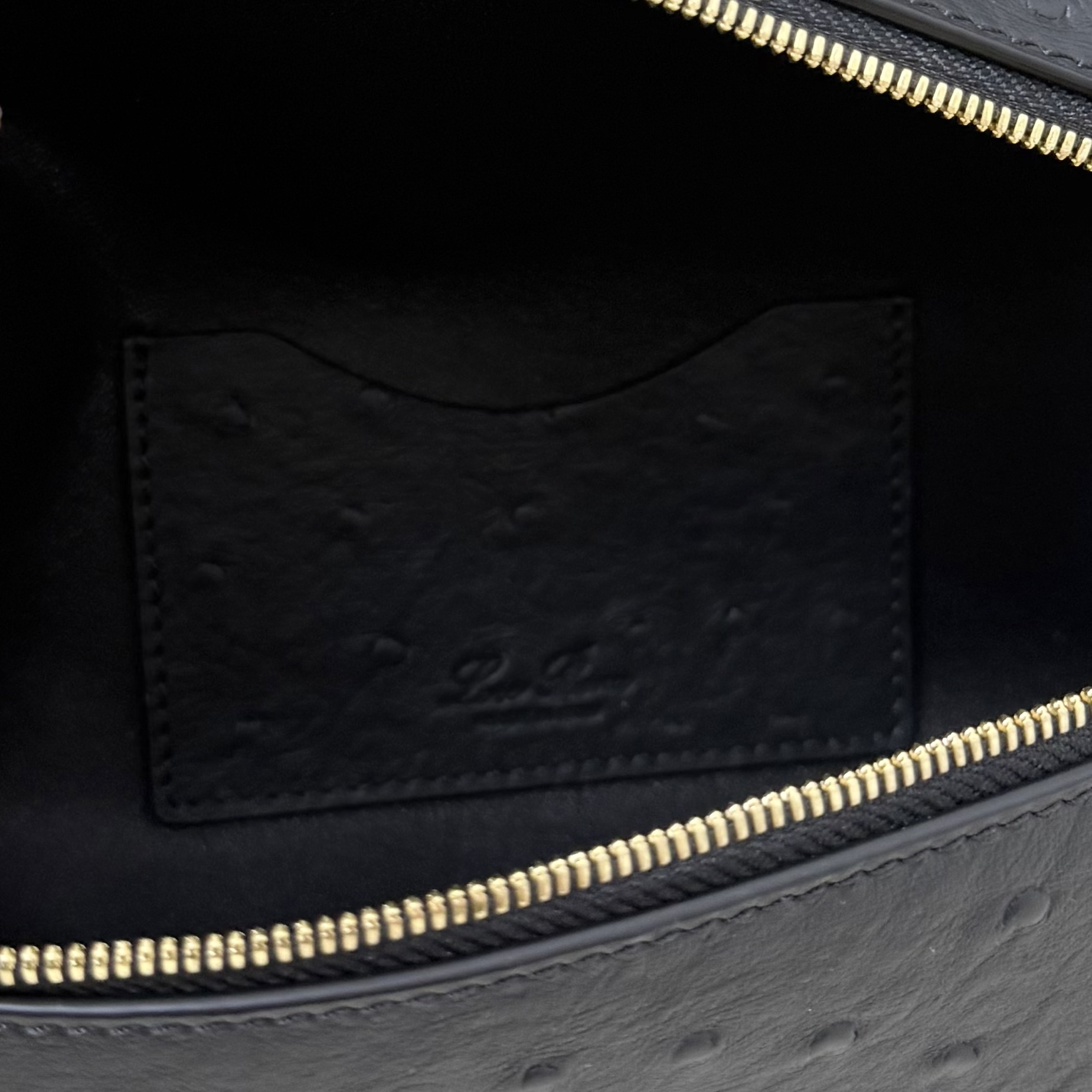 Loro piana Extra Bag L23 Ostrich Black