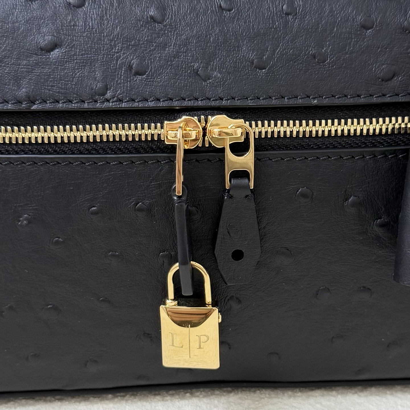 Loro piana Extra Bag L23 Ostrich Black