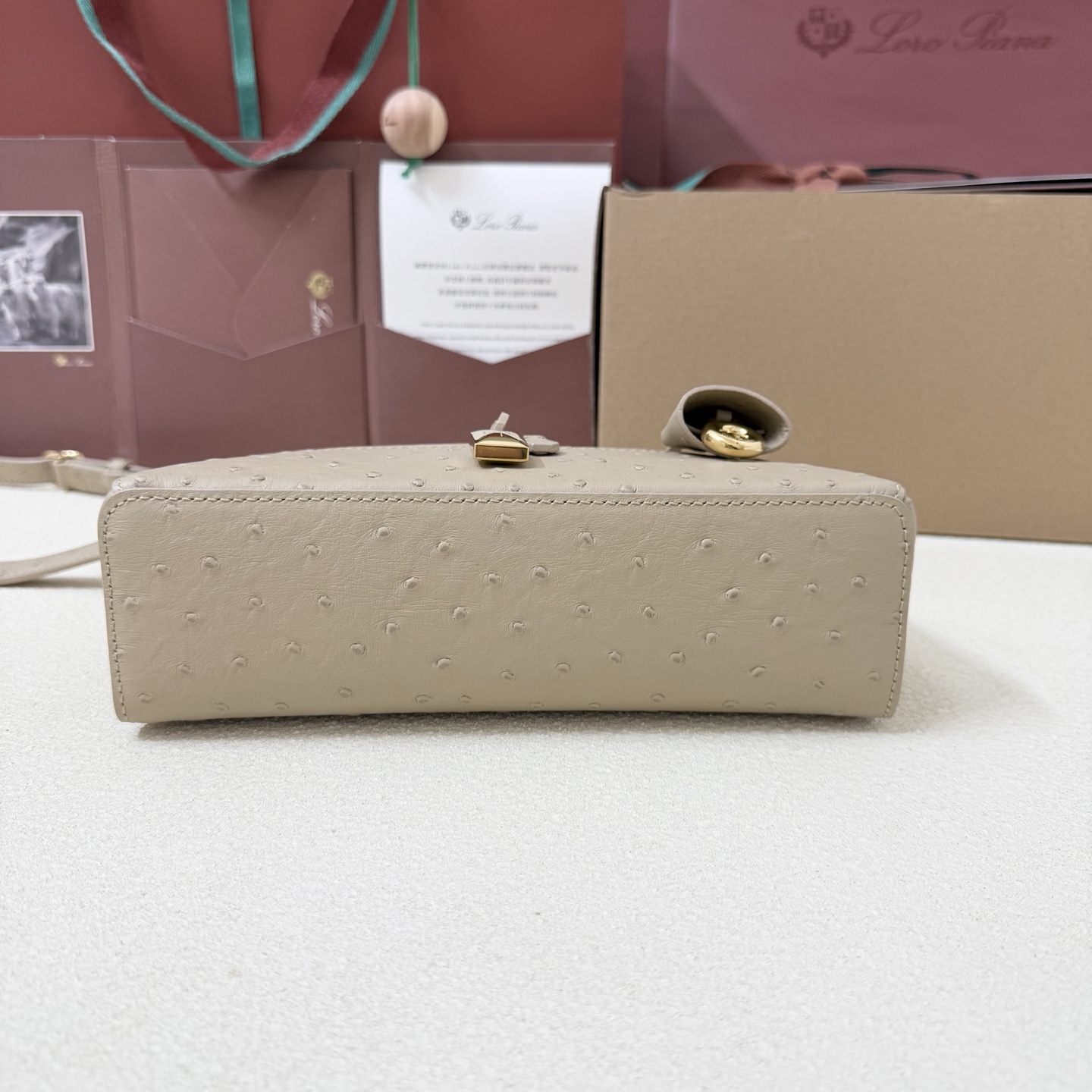 Loro piana Extra Bag L23 Ostrich Grey