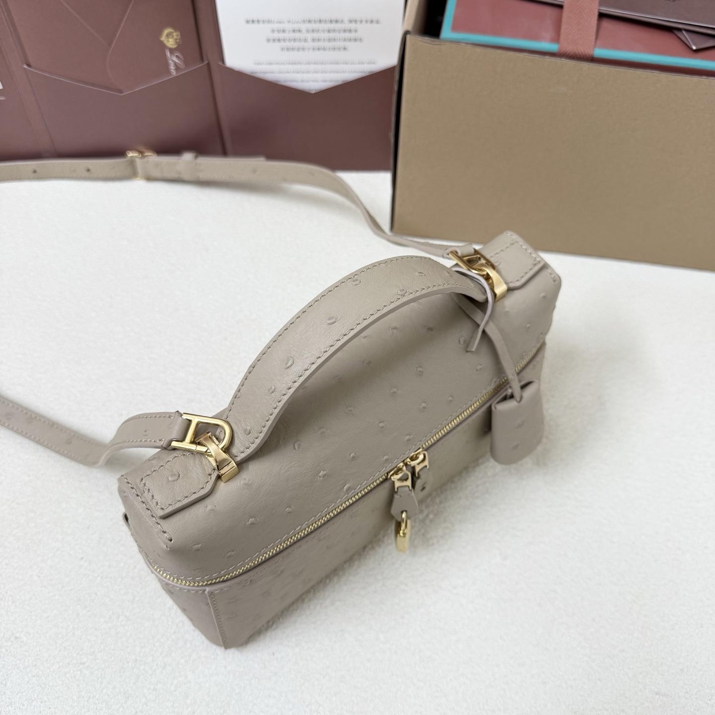 Loro piana Extra Bag L23 Ostrich Grey