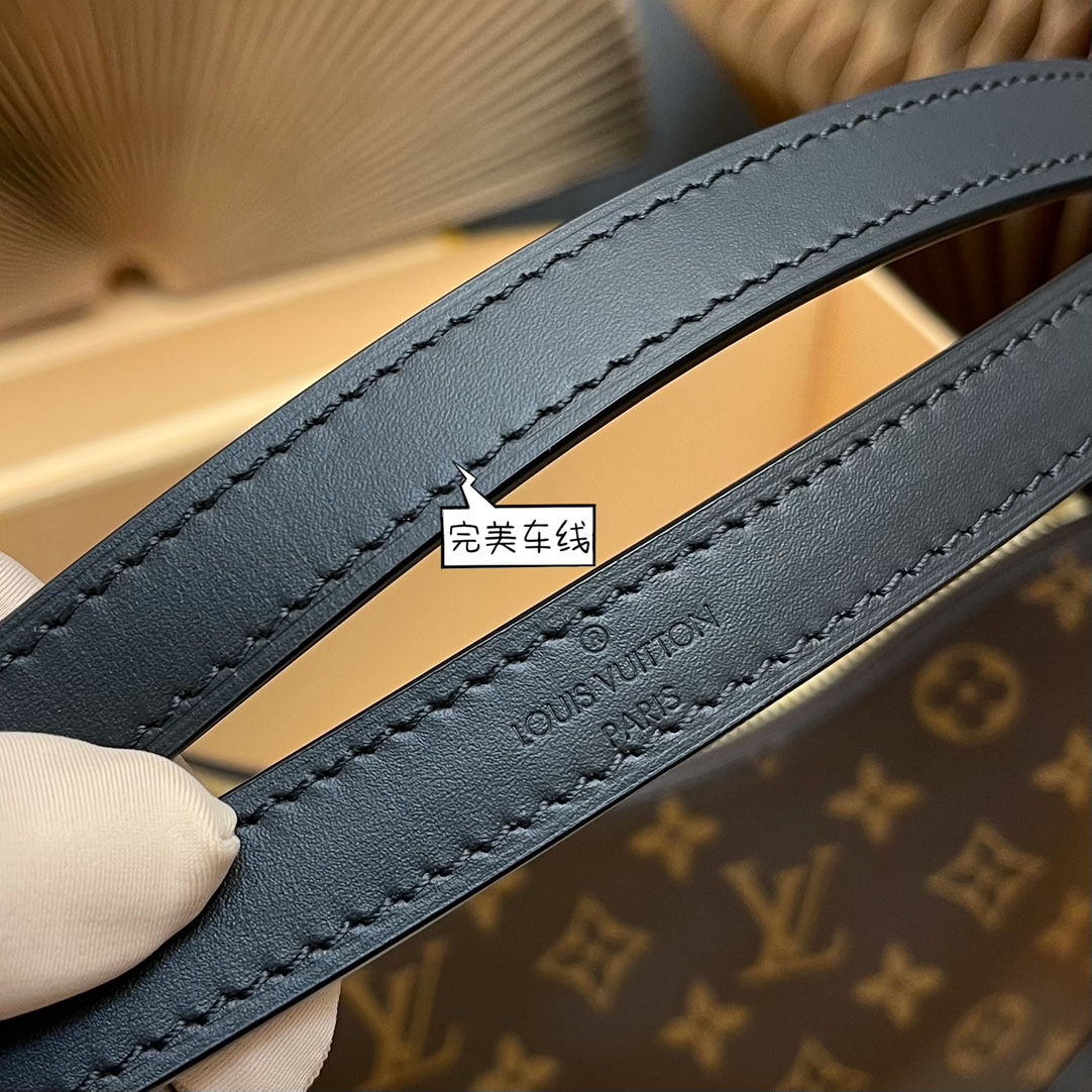 Louis Vuitton 2022 New Boulogne Handbag Monogram Coated Canvas Black M45831