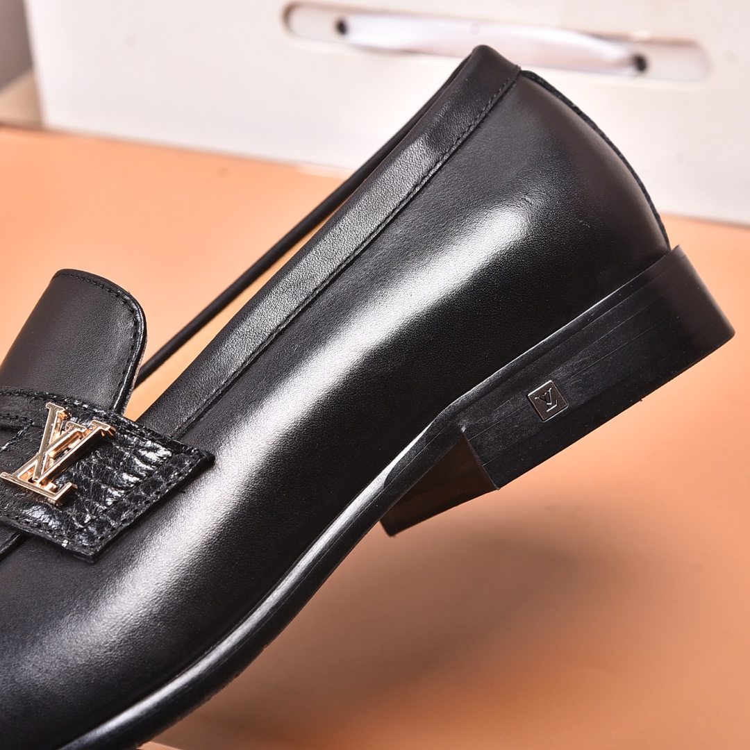 Louis Vuitton 2077 Men Business Leather Shoes Black 38-44