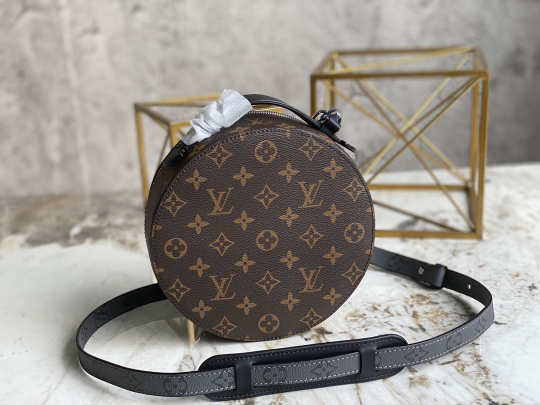 Louis Vuitton Audio Case Monogram Macassar Coated Canvas and Black Cowhide Leather M46273