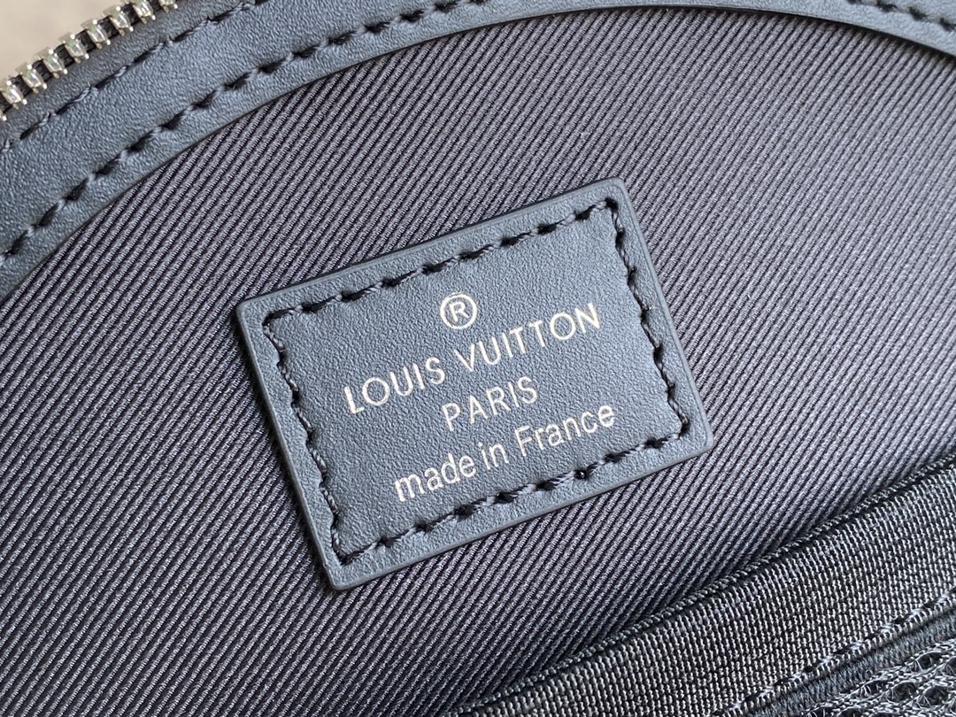 Louis Vuitton Audio Case Monogram Macassar Coated Canvas and Black Cowhide Leather M46273