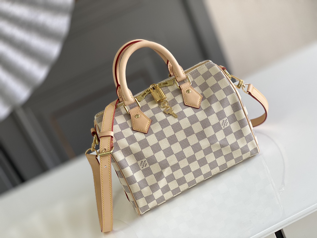 Louis Vuitton Bandouliere 25 Handbag in Fresh Damier Azur Canvas N41374