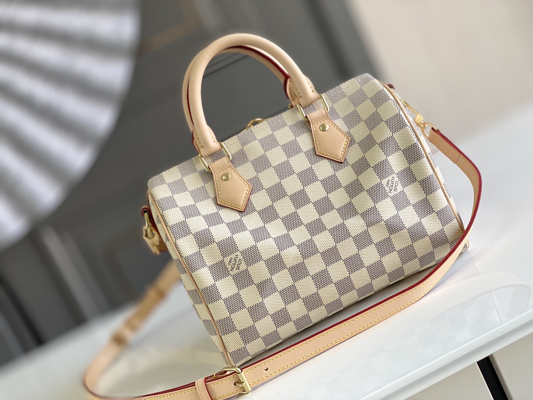 Louis Vuitton Bandouliere 25 Handbag in Fresh Damier Azur Canvas N41374