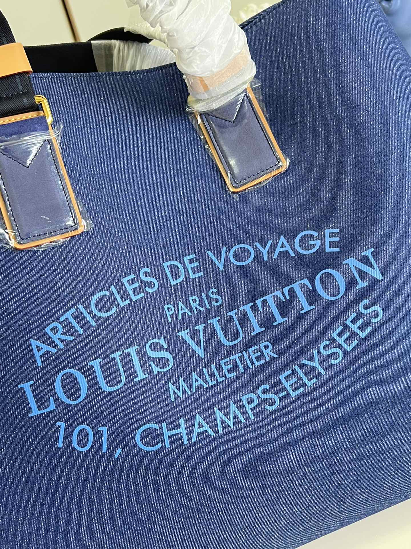 Louis Vuitton Cabas Bag Denim Canvas 49cm and 30cm M94147 M94144