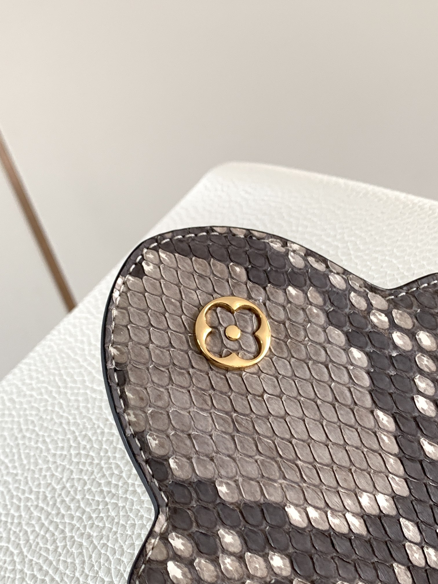 Louis Vuitton Capucines BB Handbag Taurillon Leather with Python Skin on the Handle White M99387