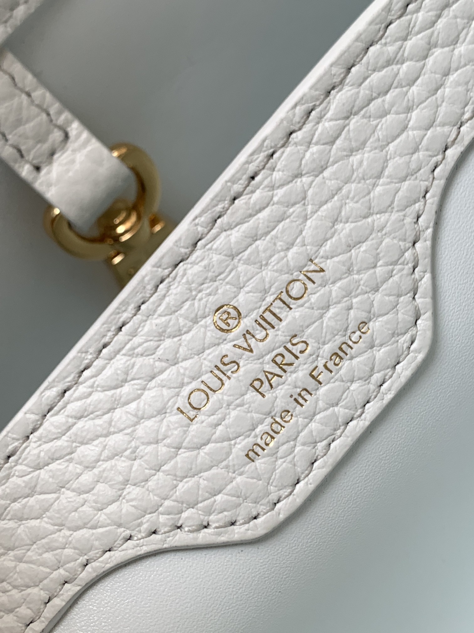 Louis Vuitton Capucines BB Handbag Taurillon Leather with Python Skin on the Handle White M99387