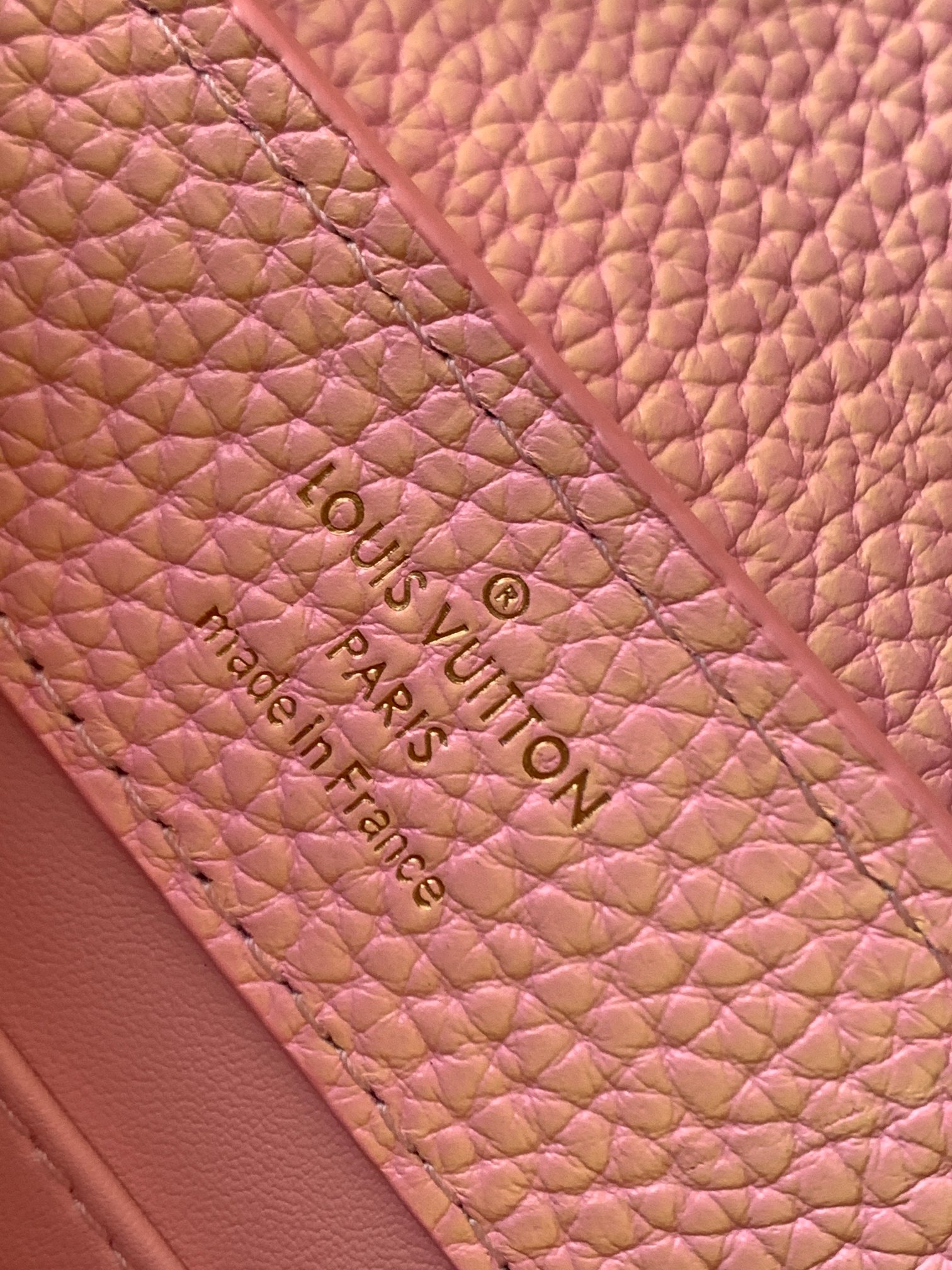 Louis Vuitton Capucines Mini Taurillon Leather Seashell LV Initials and Exquisitely Braided Leather Chain Pink M59850