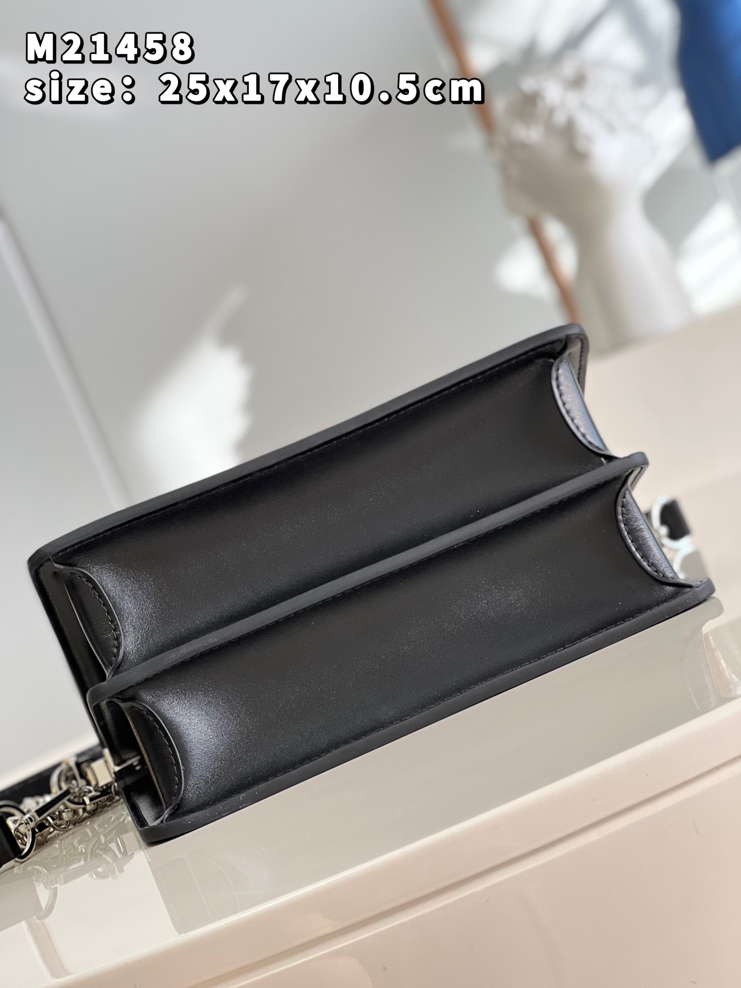 Louis Vuitton Dauphine MM Handbag Denim Textile Jacquard Gray M21458