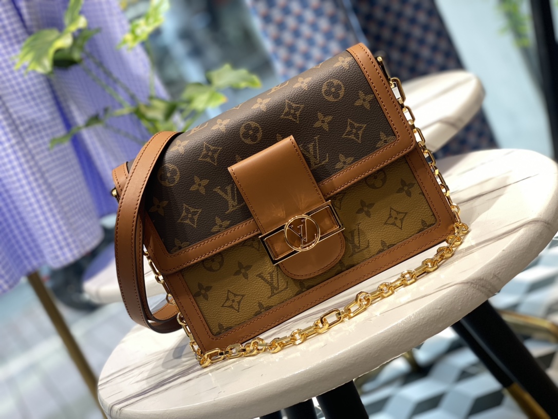 Louis Vuitton Dauphine MM Monogram and Monogram Reverse Coated Canvas M45958