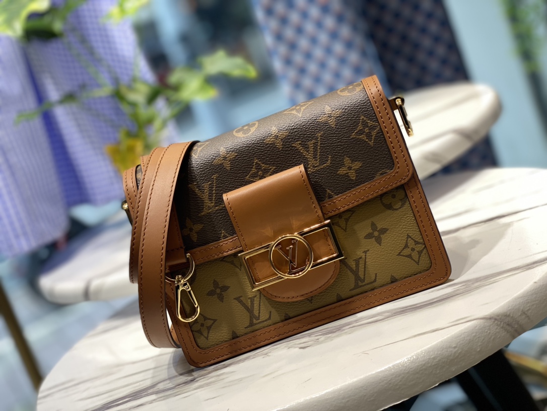 Louis Vuitton Dauphine Mini Monogram and Monogram Reverse Coated Canvas M45959