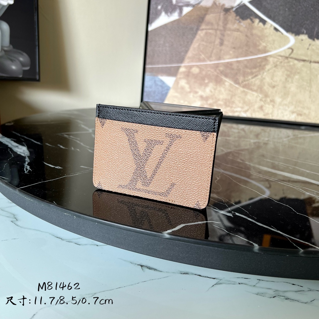 Louis Vuitton LV Side-Up Card Holder Monogram and Monogram Reverse coated canvas M81462