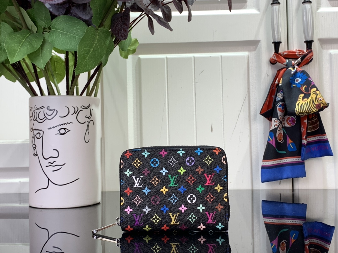 Louis Vuitton LV x TM Zippy Coin Purse Multicolored Black